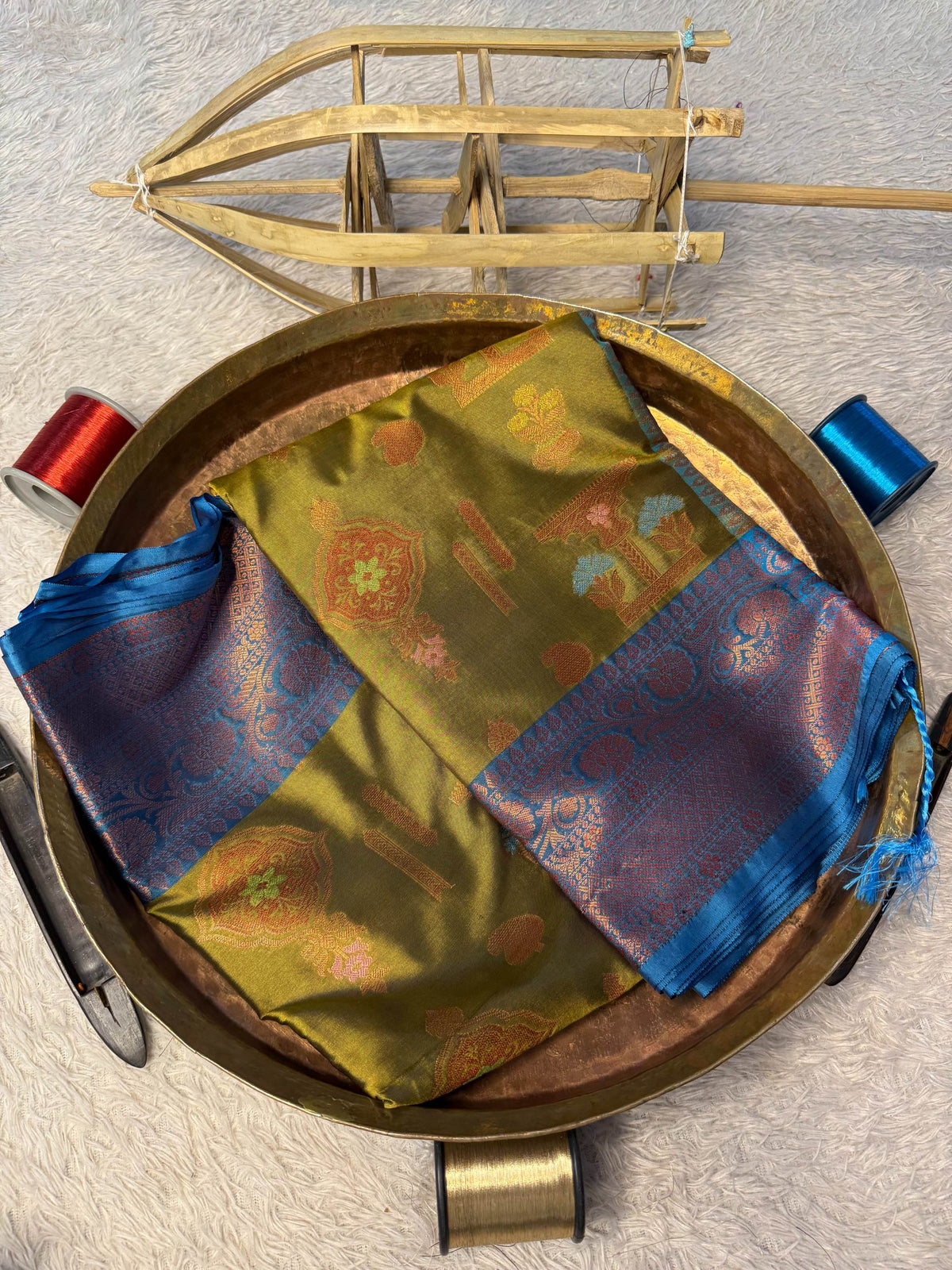 Eccentric zari weave Softsilk Banarasi Saree