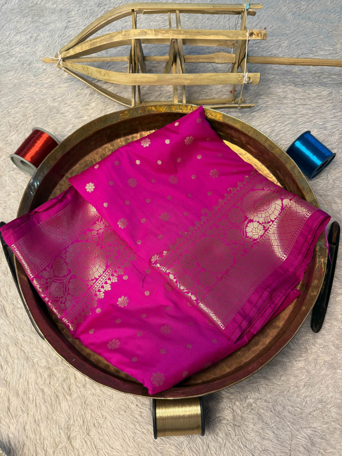 Eccentric zari weave Softsilk Banarasi Saree