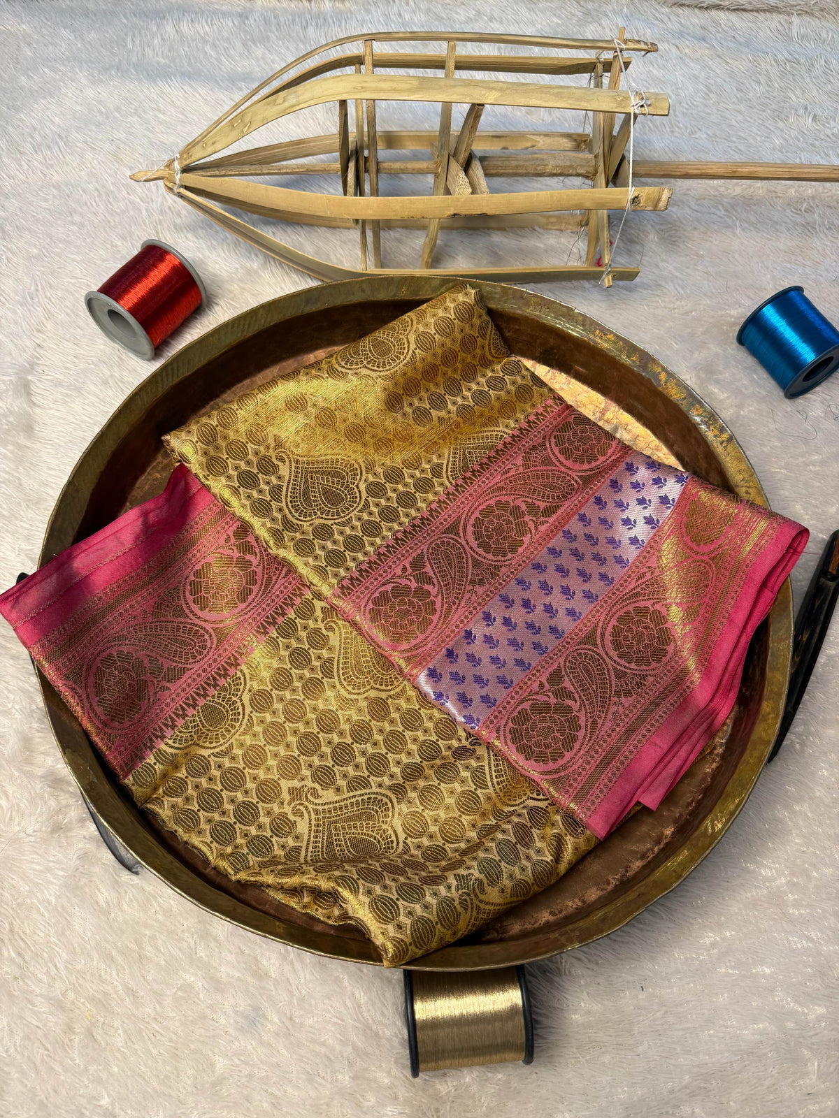 Eccentric zari weave Softsilk Banarasi Saree