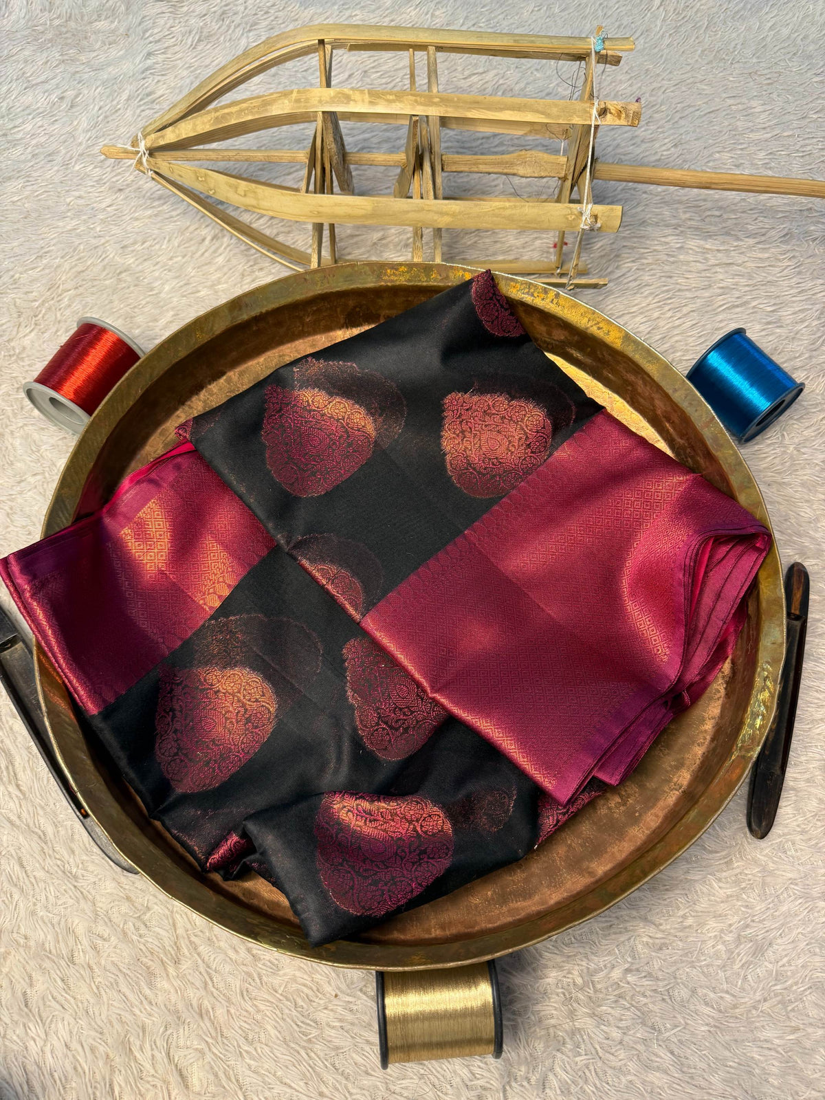 Eccentric zari weave Softsilk Banarasi Saree