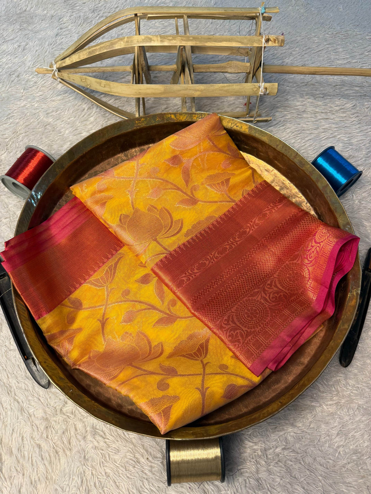 Eccentric zari weave Softsilk Banarasi Saree