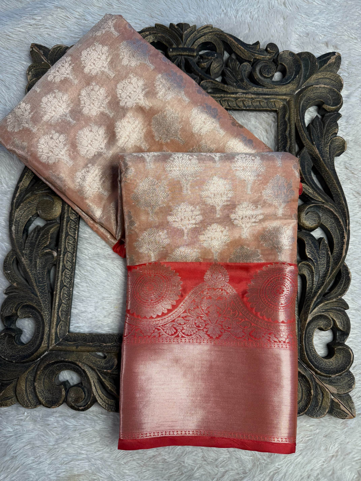 Eccentric zari weave Softsilk Banarasi Saree