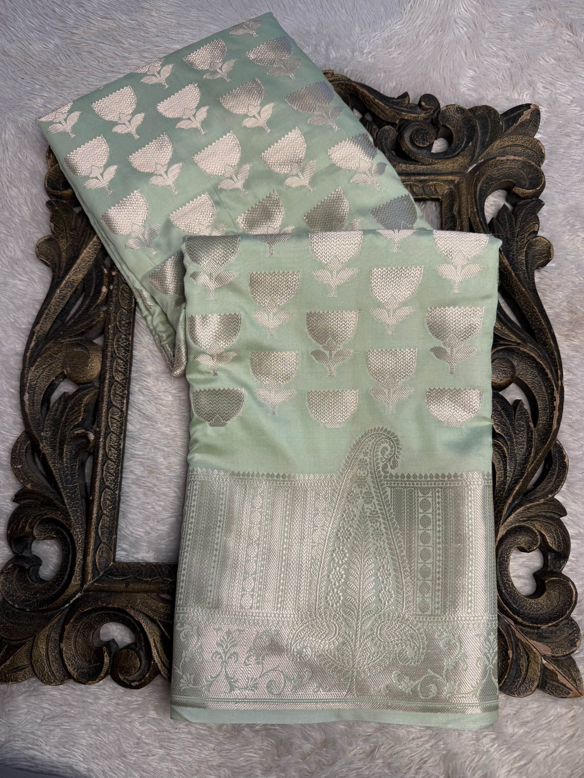 Eccentric zari weave Softsilk Banarasi Saree