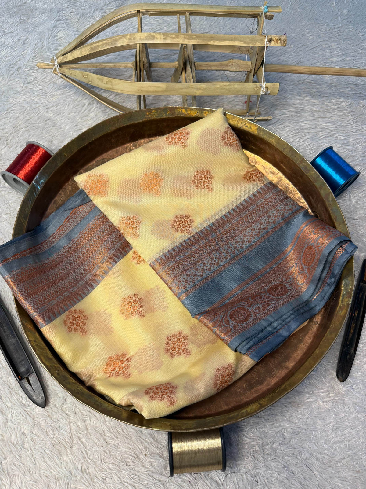 Eccentric zari weave Softsilk Banarasi Saree