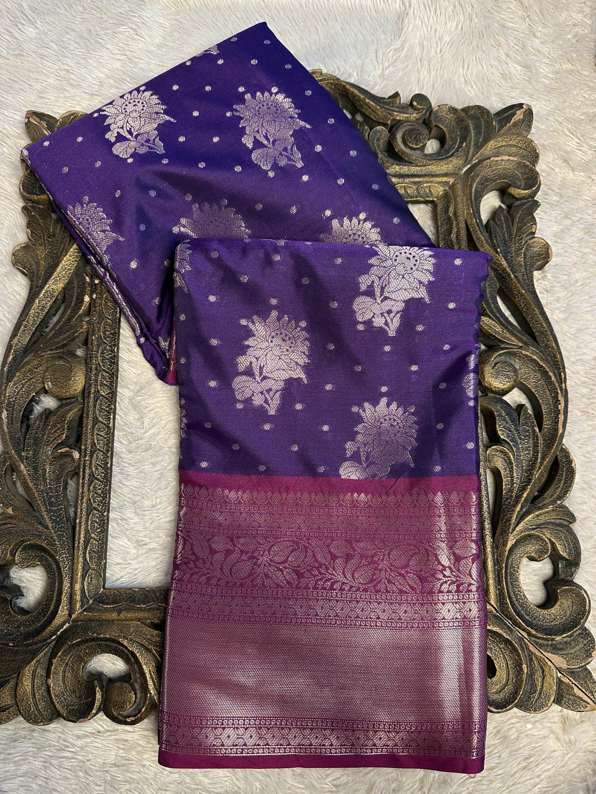 Eccentric zari weave Softsilk Banarasi Saree