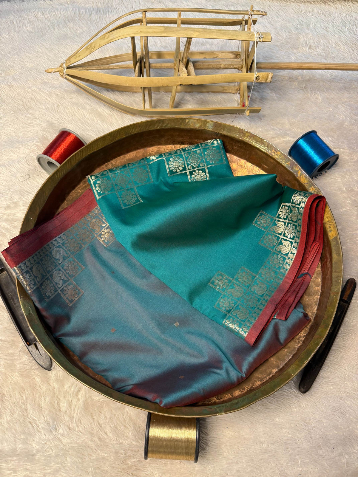 Eccentric zari weave Softsilk Banarasi Saree