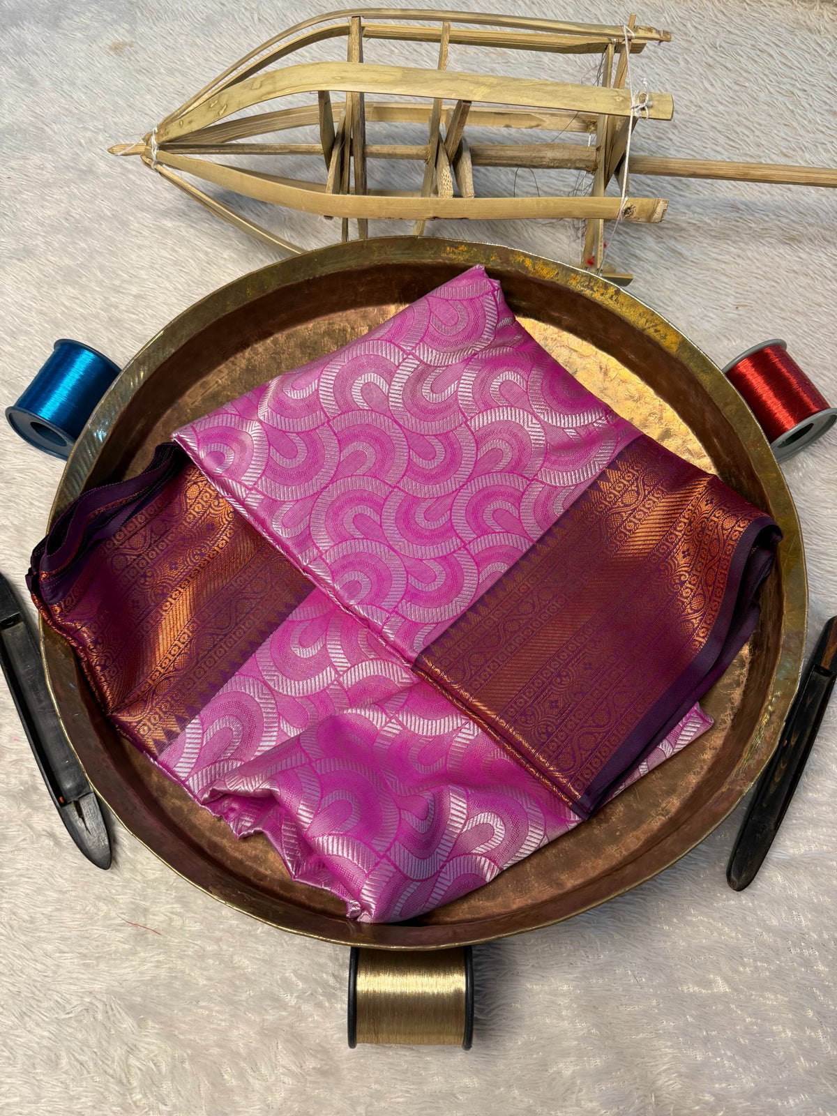 Eccentric zari weave Softsilk Banarasi Saree
