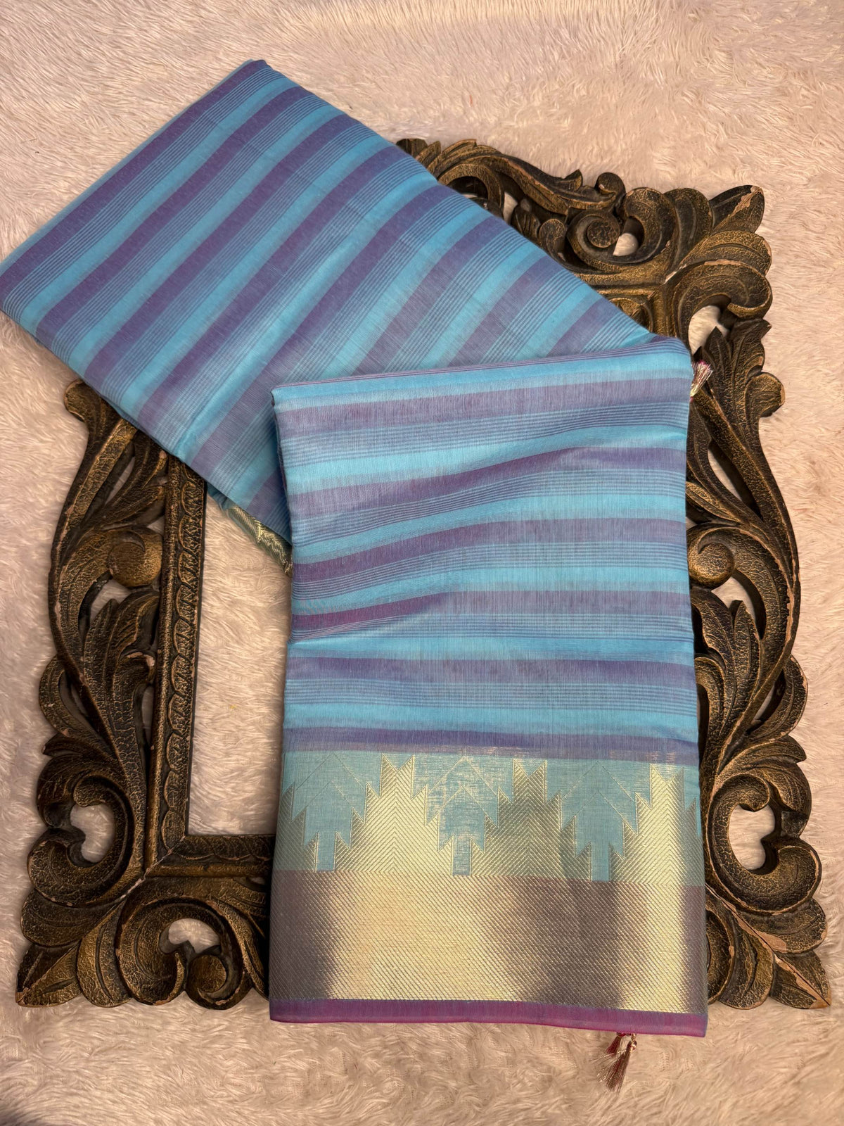 Eccentric zari weave Softsilk Banarasi Saree
