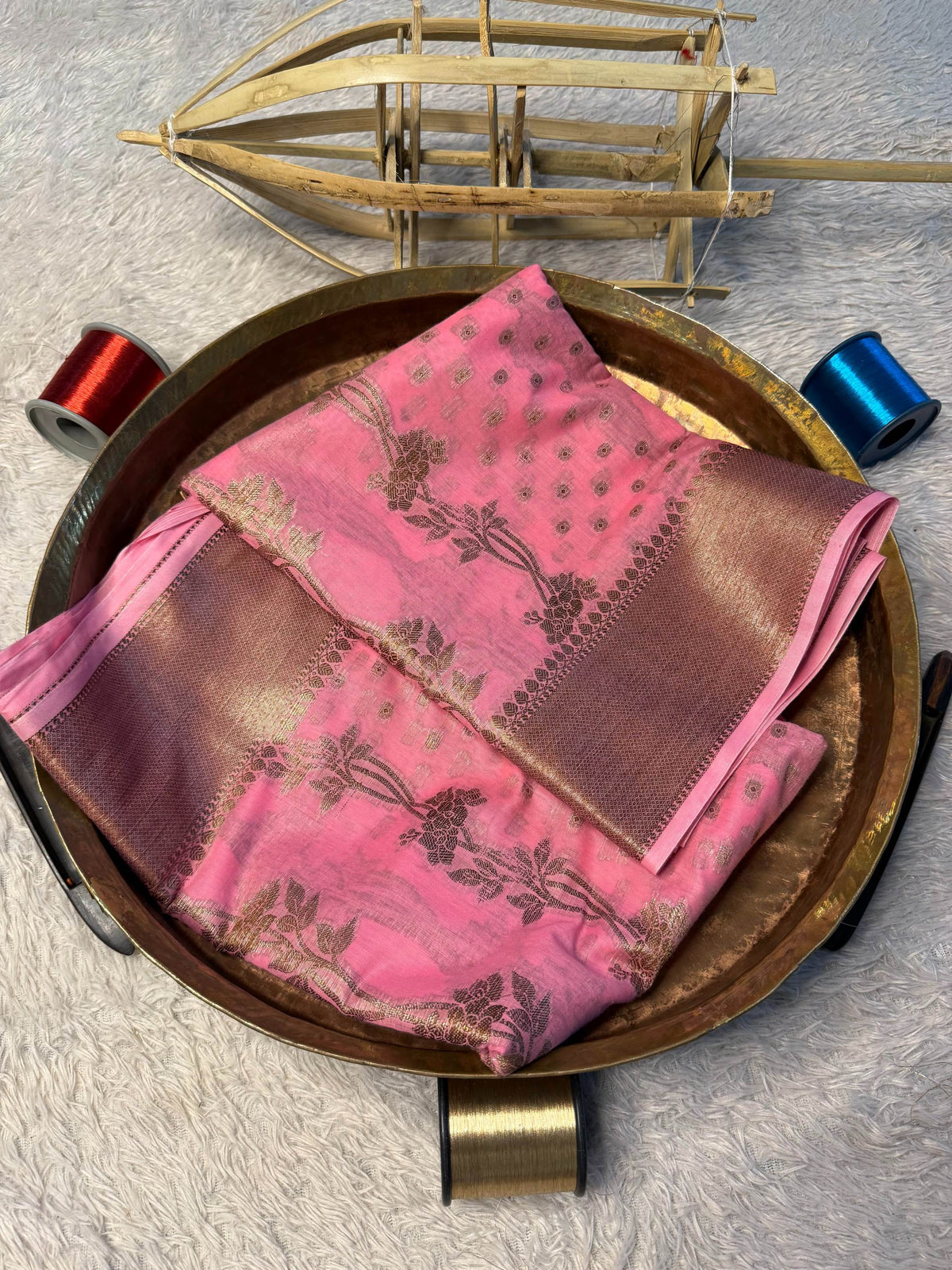 Eccentric zari weave Softsilk Banarasi Saree