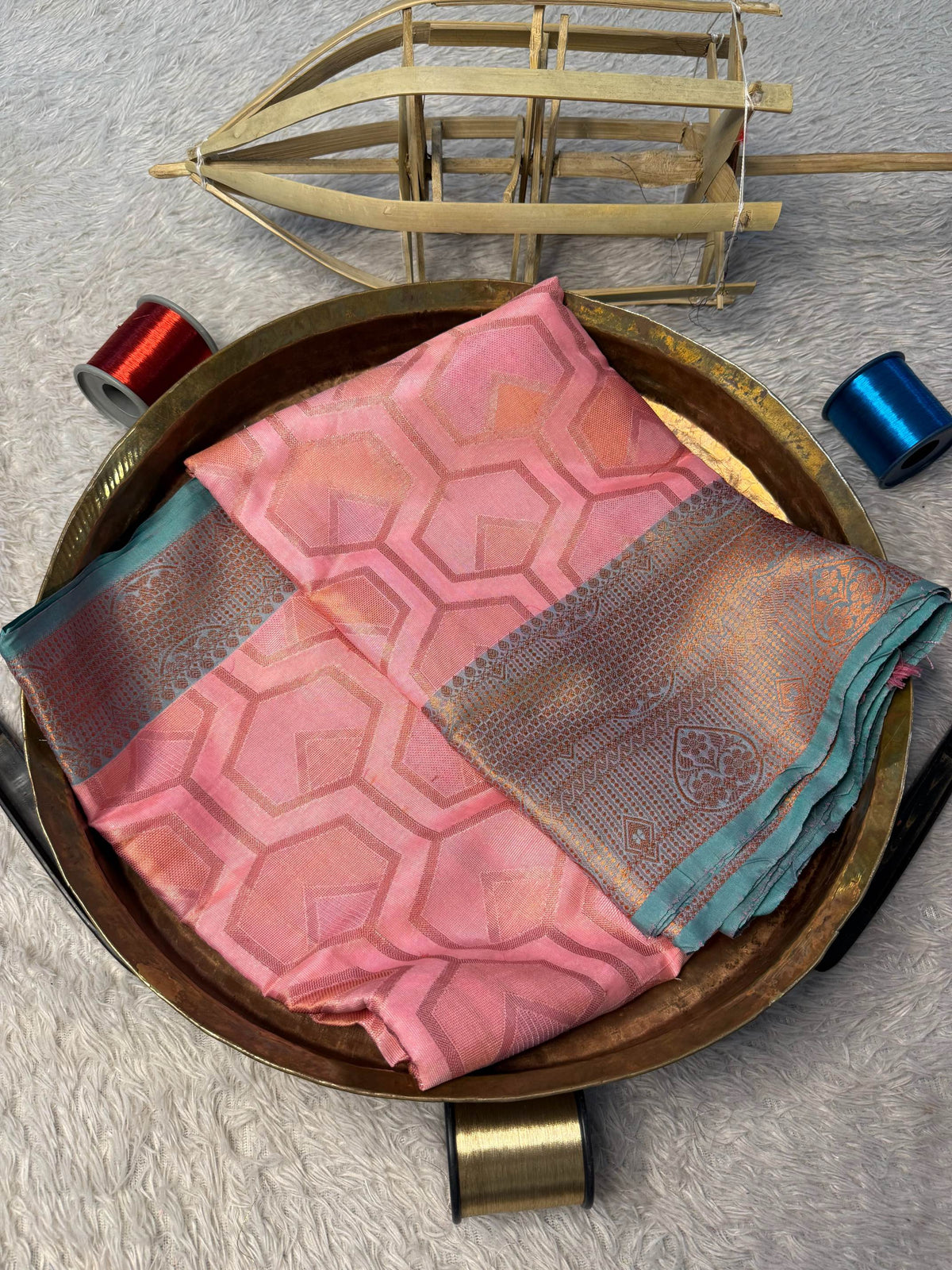 Eccentric zari weave Softsilk Banarasi Saree