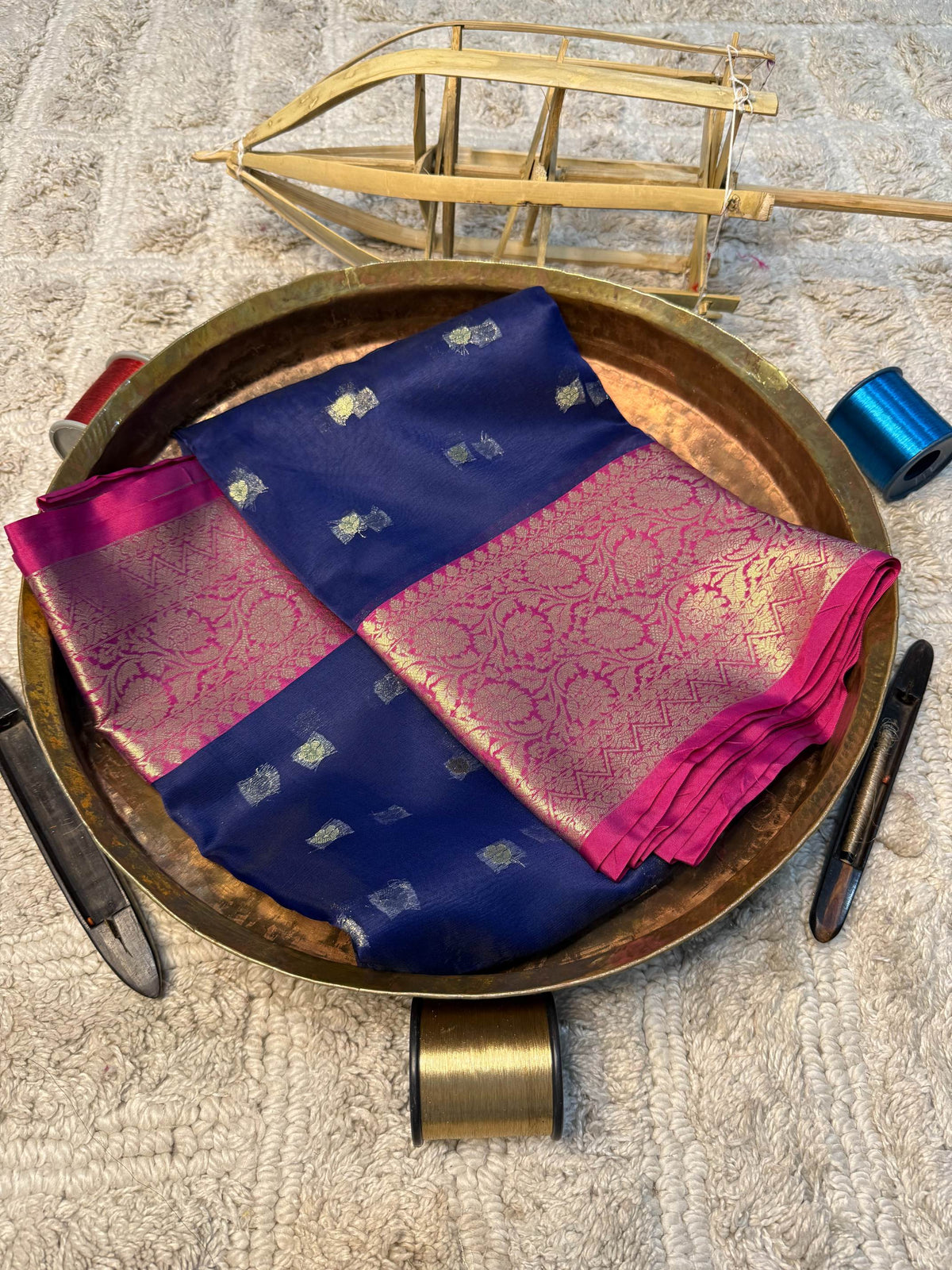 Eccentric zari weave Softsilk Banarasi Saree