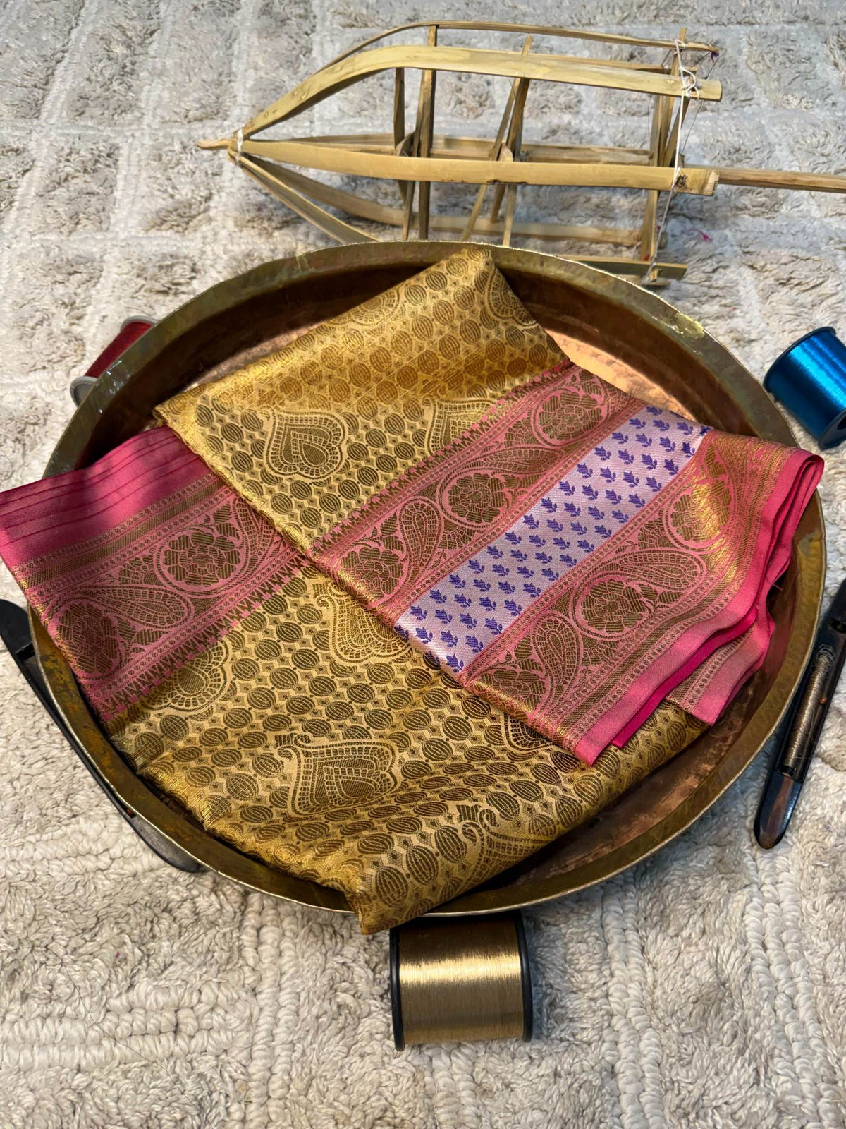 Eccentric zari weave Softsilk Banarasi Saree