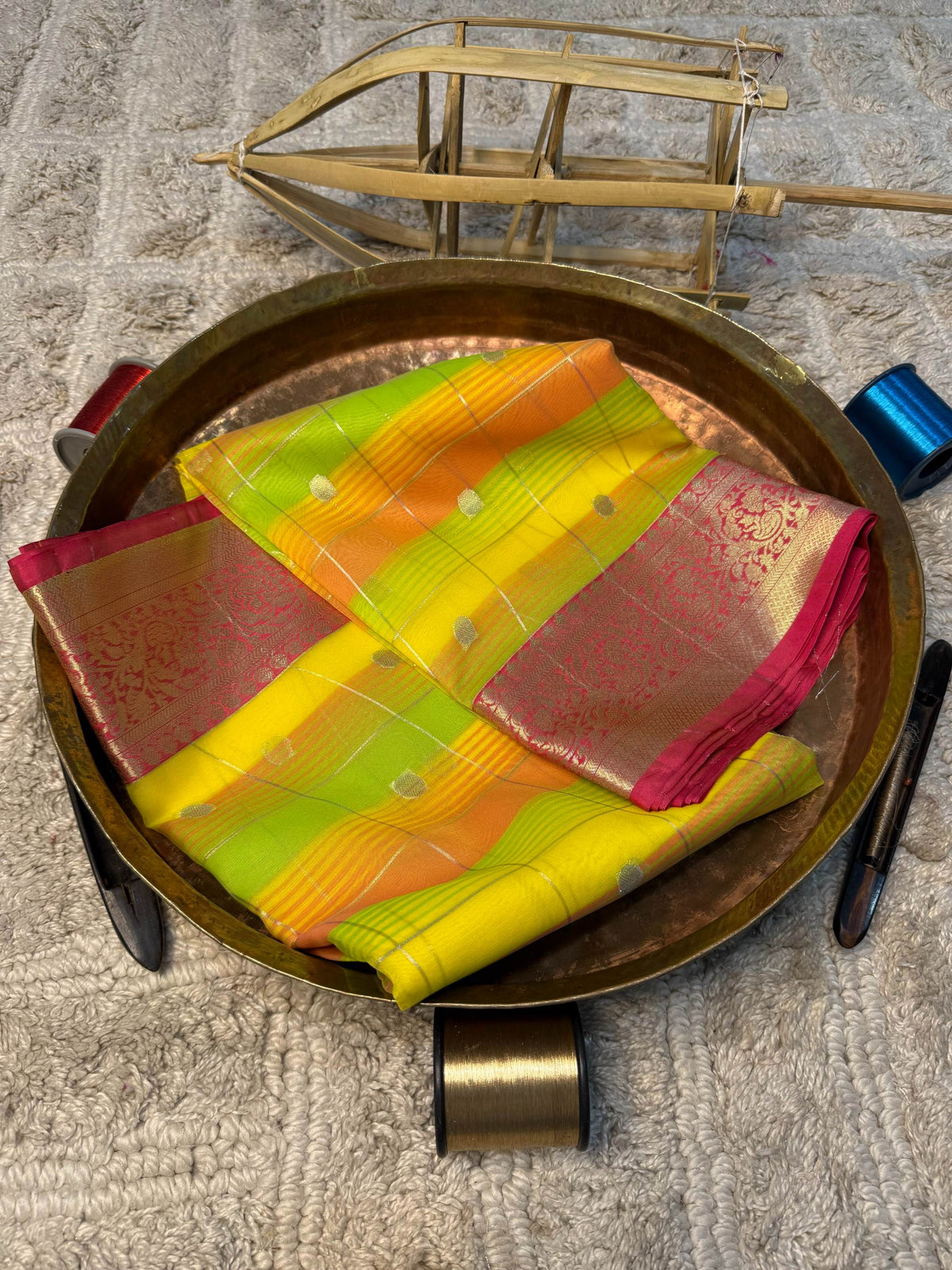 Eccentric zari weave Softsilk Banarasi Saree