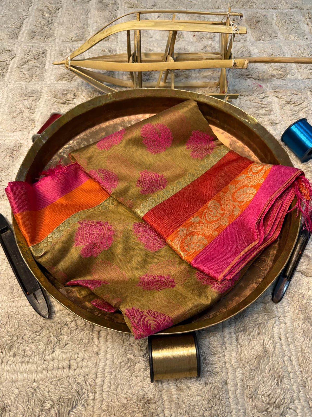 Eccentric zari weave Softsilk Banarasi Saree