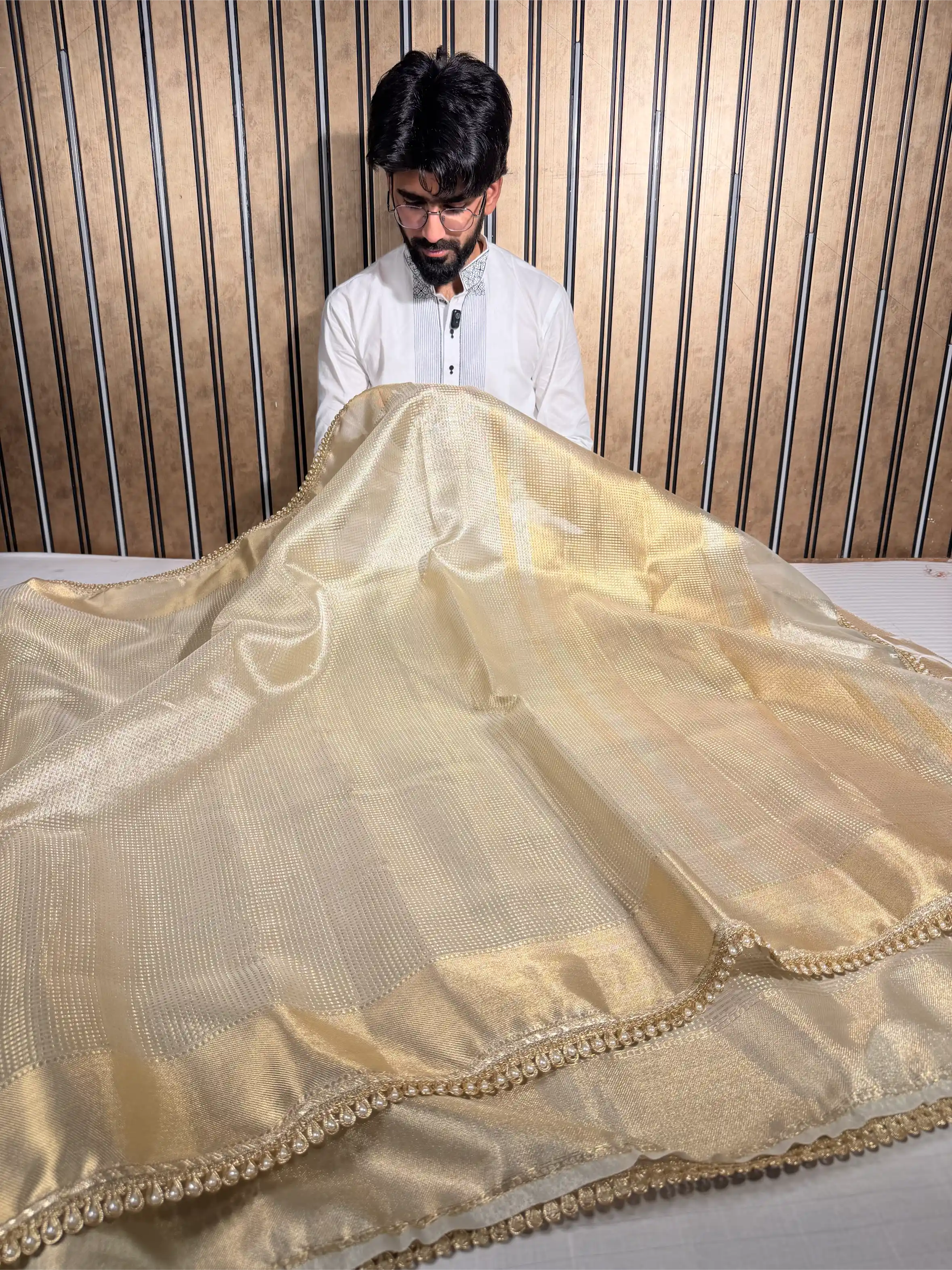 Water Zari Kanjivaram Tissue Silk Brocade Weave Designer Saree