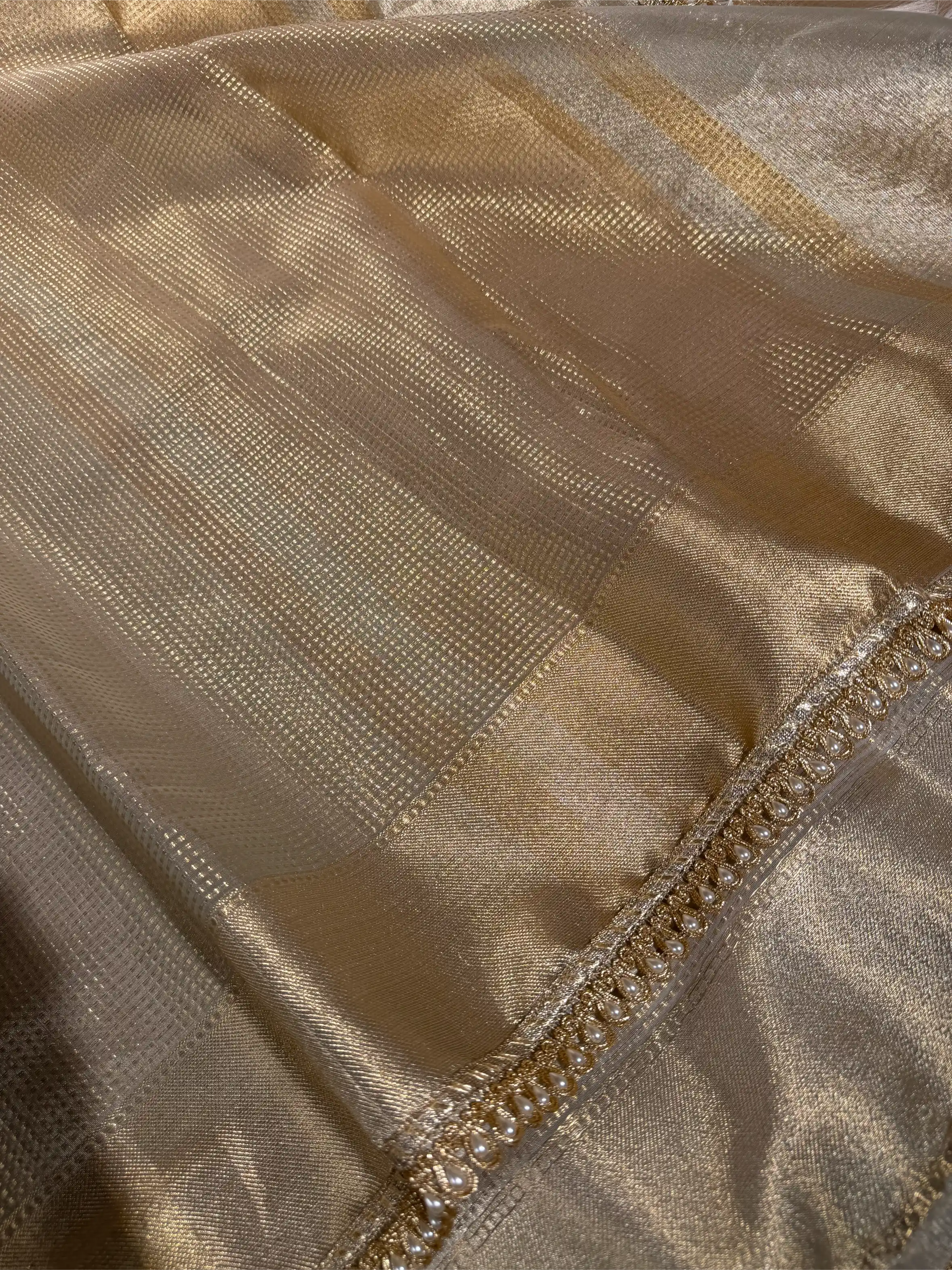 Water Zari Kanjivaram Tissue Silk Brocade Weave Designer Saree