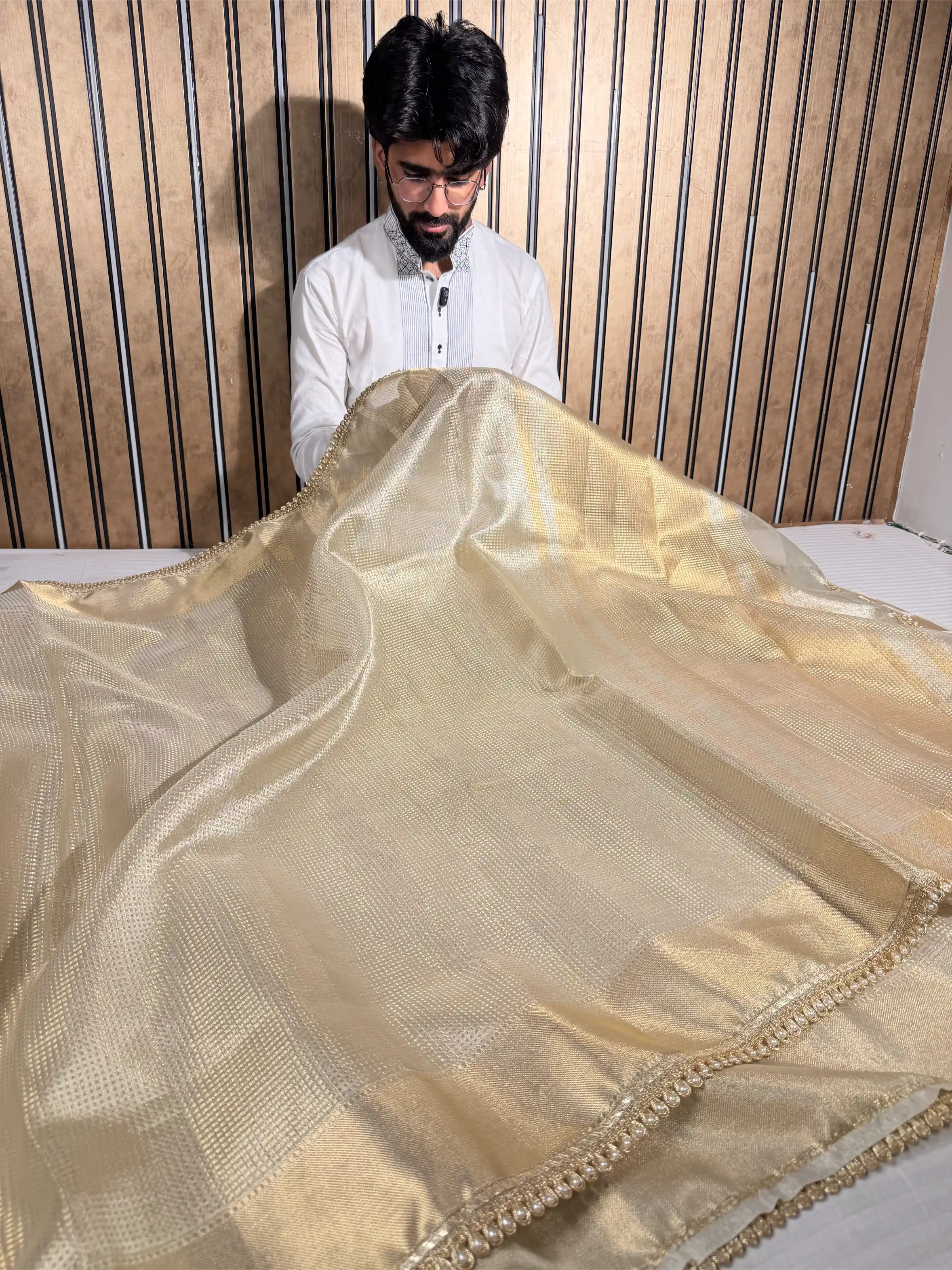 Water Zari Kanjivaram Tissue Silk Brocade Weave Designer Saree