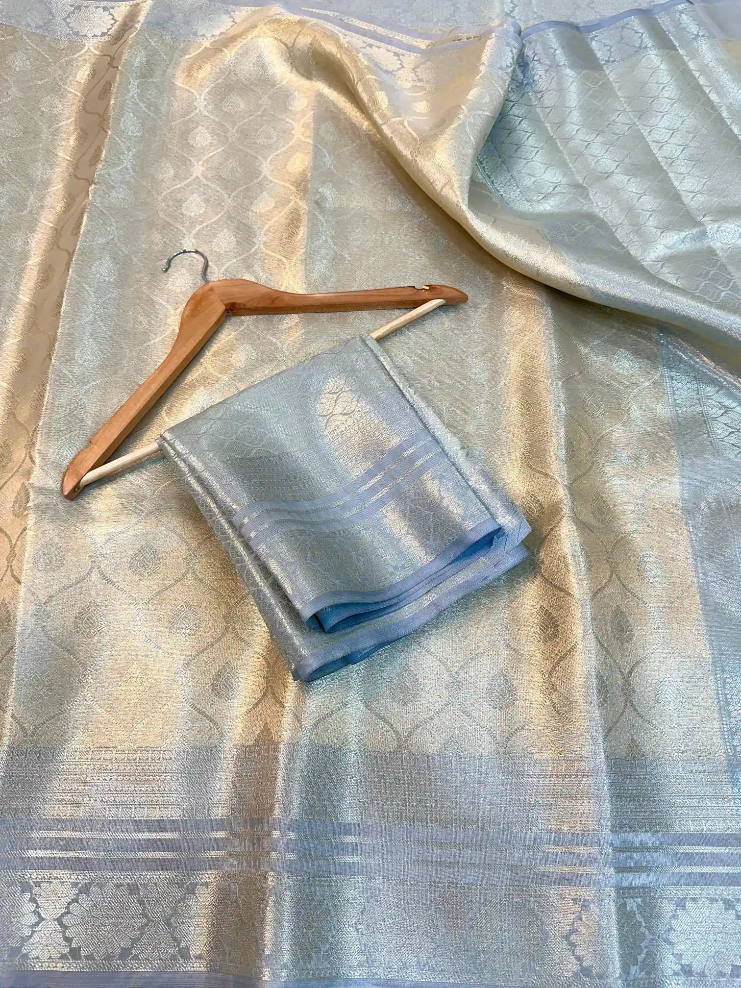 Water Zari Kanjivaram Brocade Tissue Silk Saree