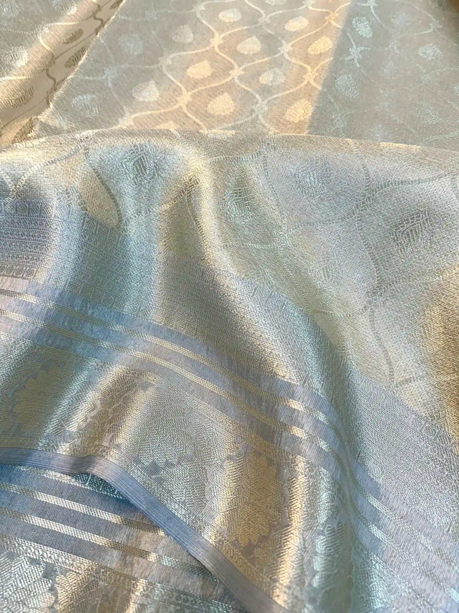 Water Zari Kanjivaram Brocade Tissue Silk Saree