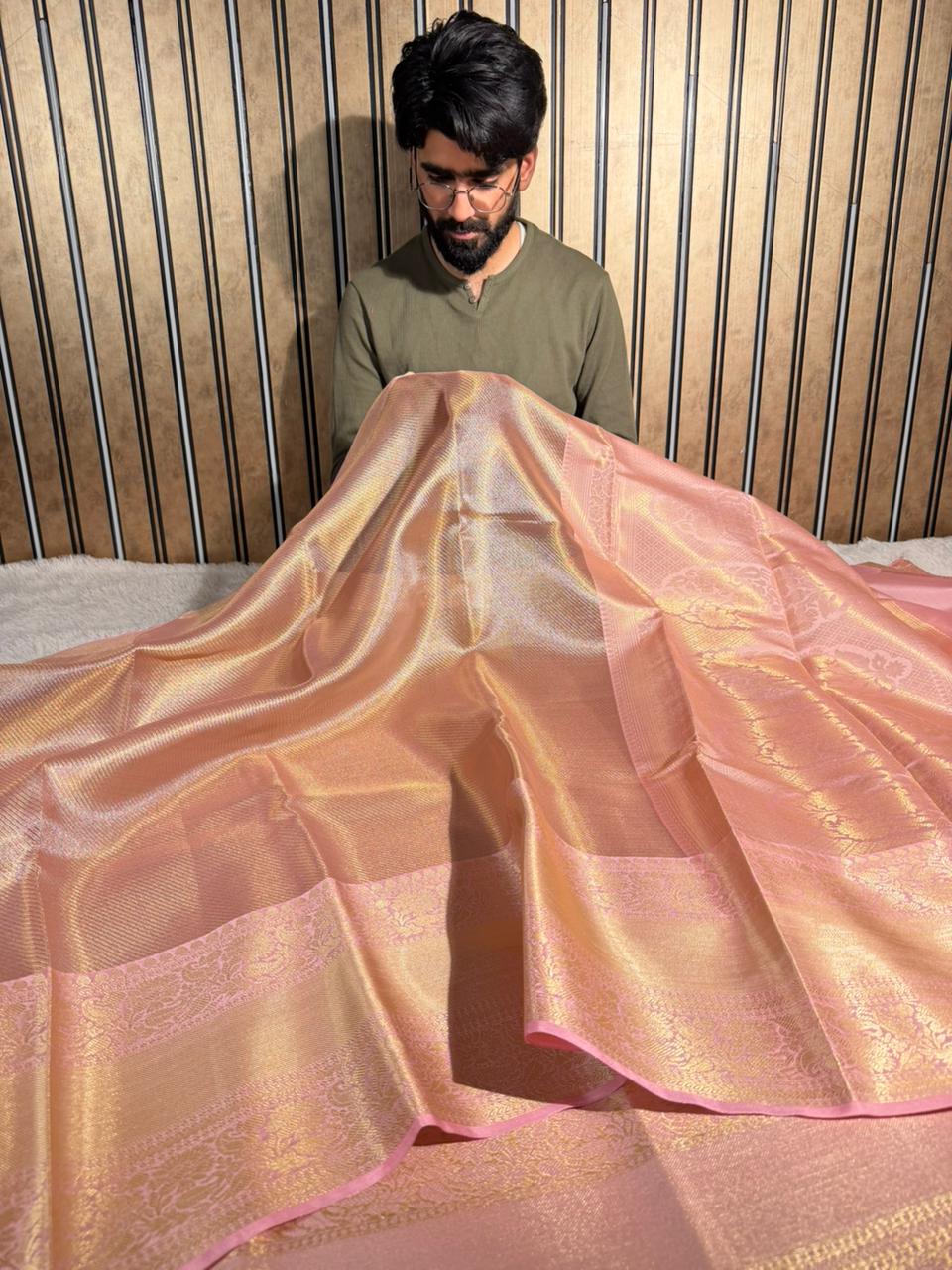 Traditional weave Softsilk Banarasi saree