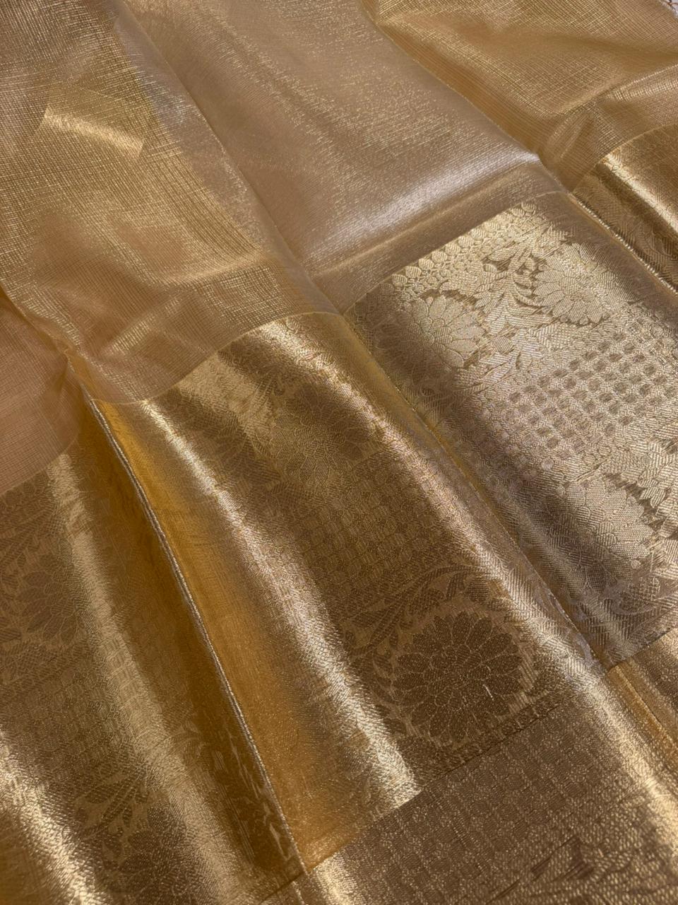 Golden Kota Tissue Banarasi Saree