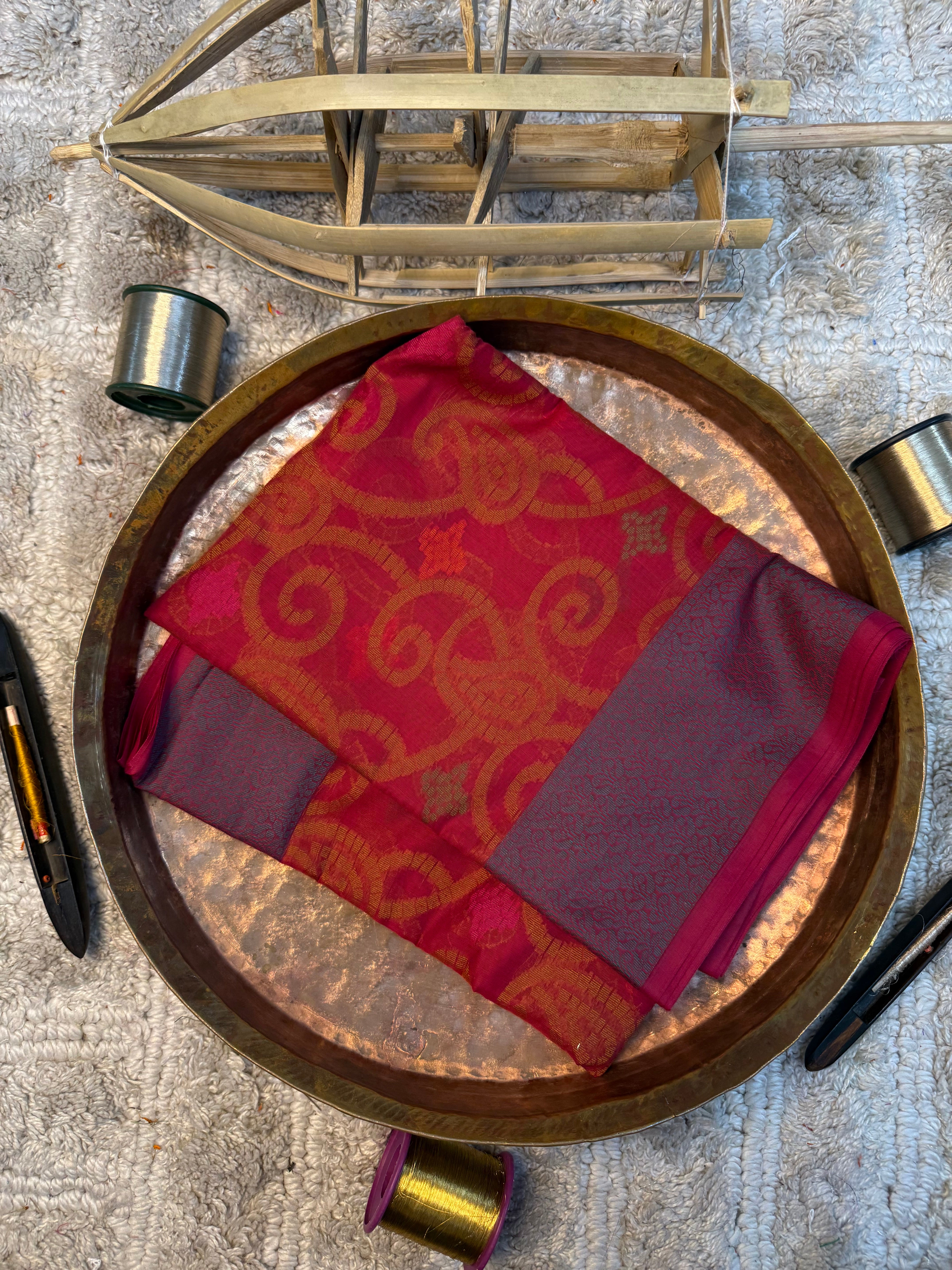 Eccentric zari weave Softsilk Banarasi saree