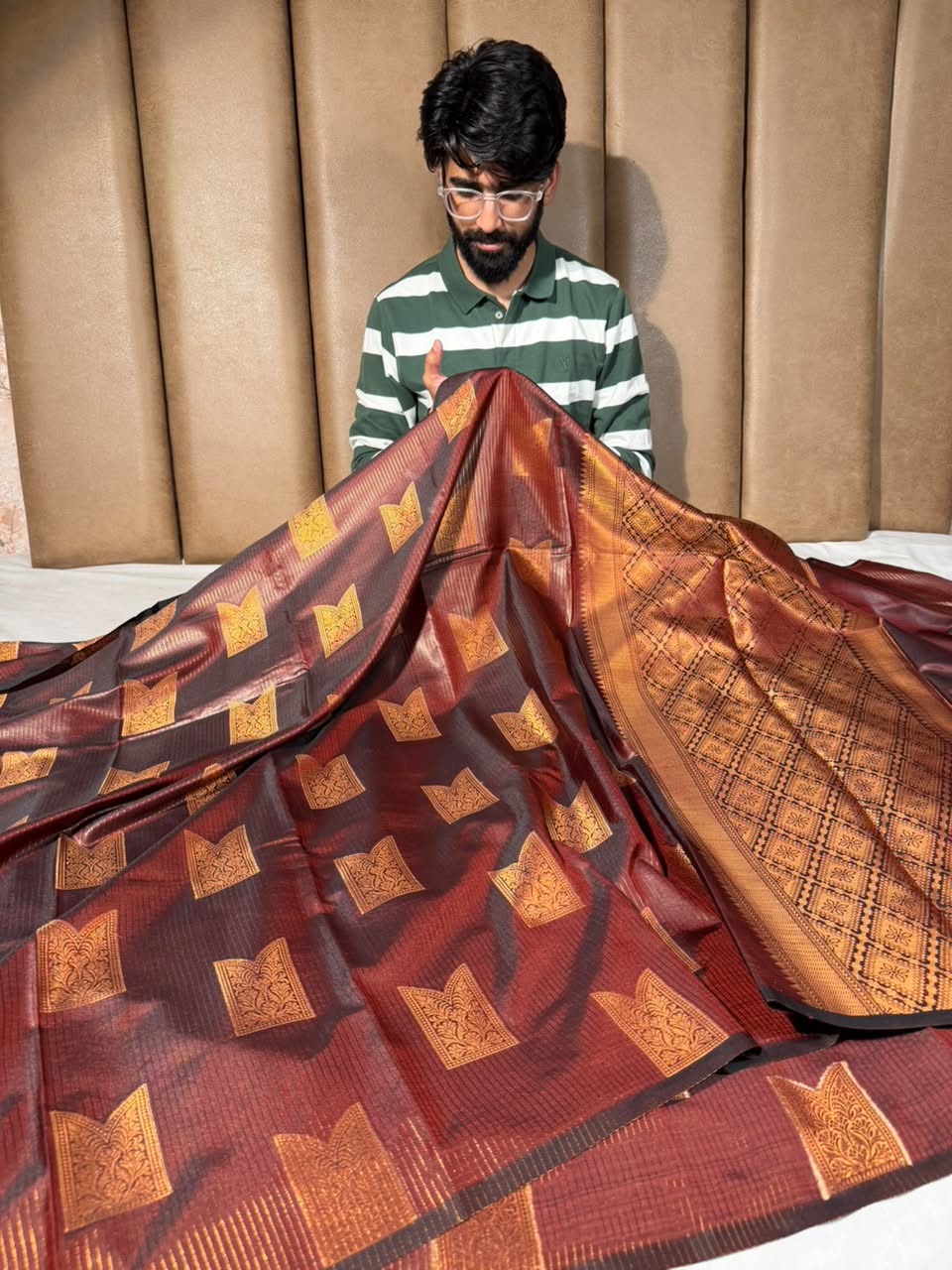 Maroon Softsilk Kanchi Pattu Saree