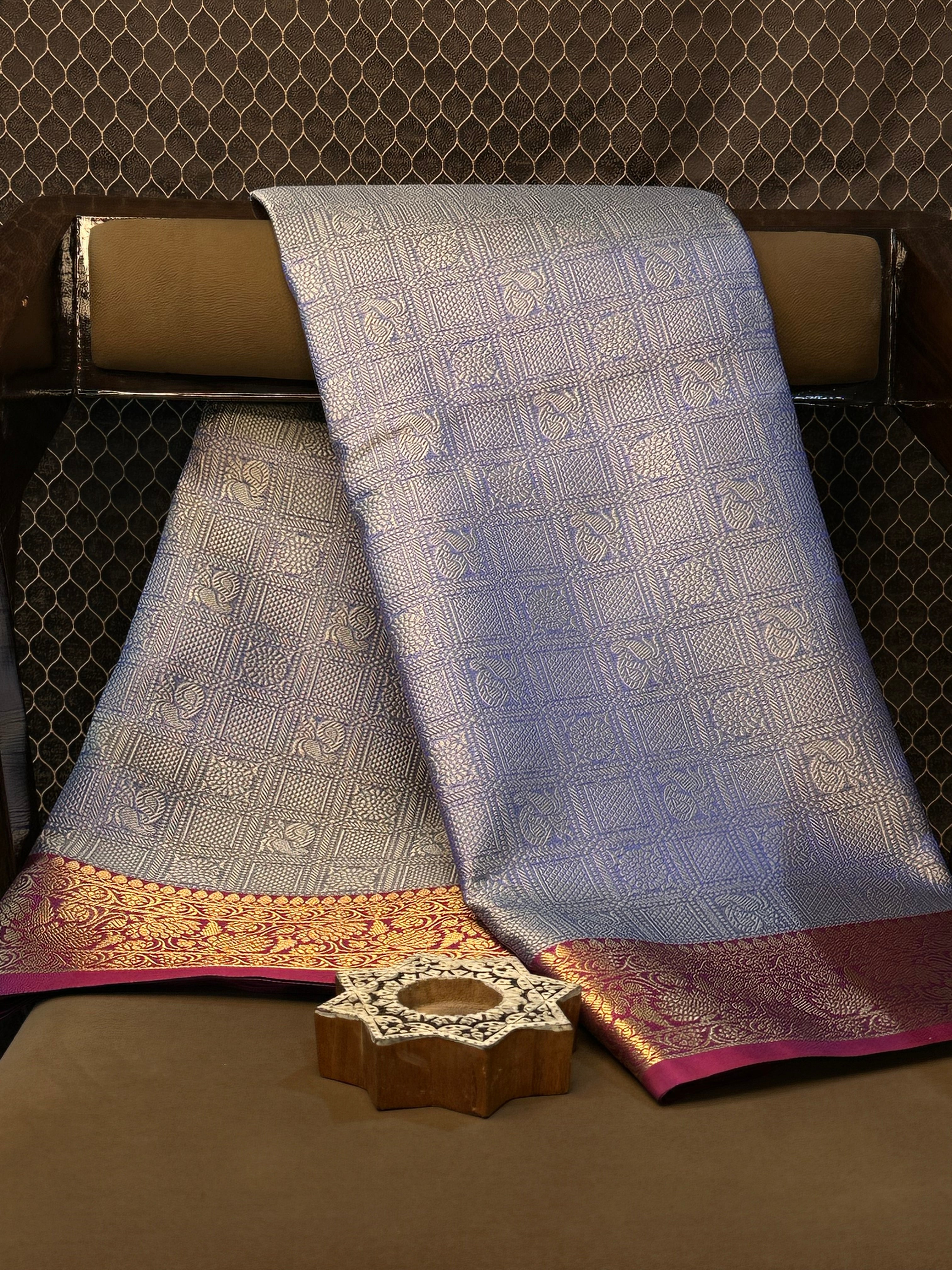 Traditional weave Softsilk Banarasi saree