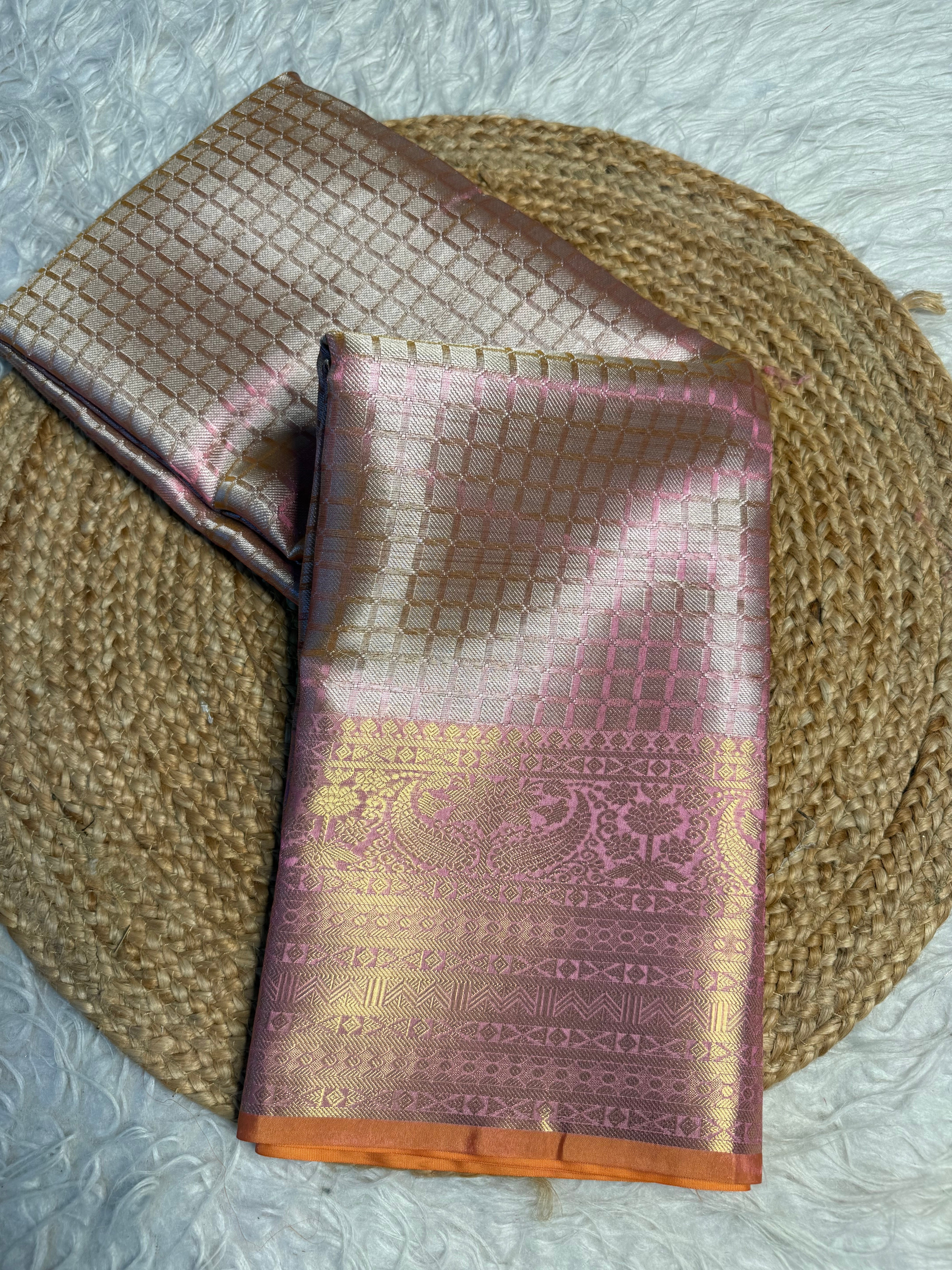 Traditional weave Softsilk Banarasi saree