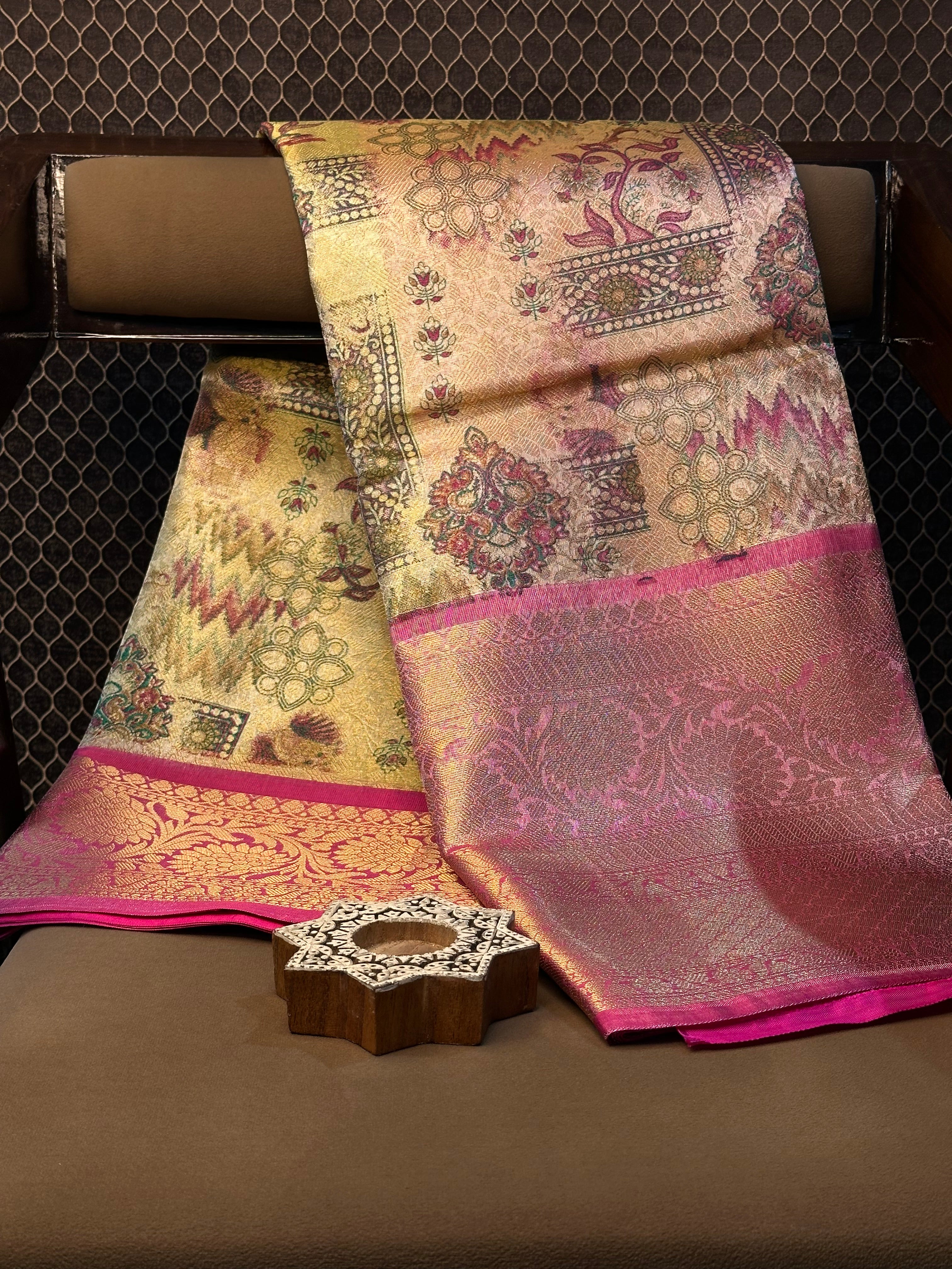 Traditional weave Softsilk Banarasi saree