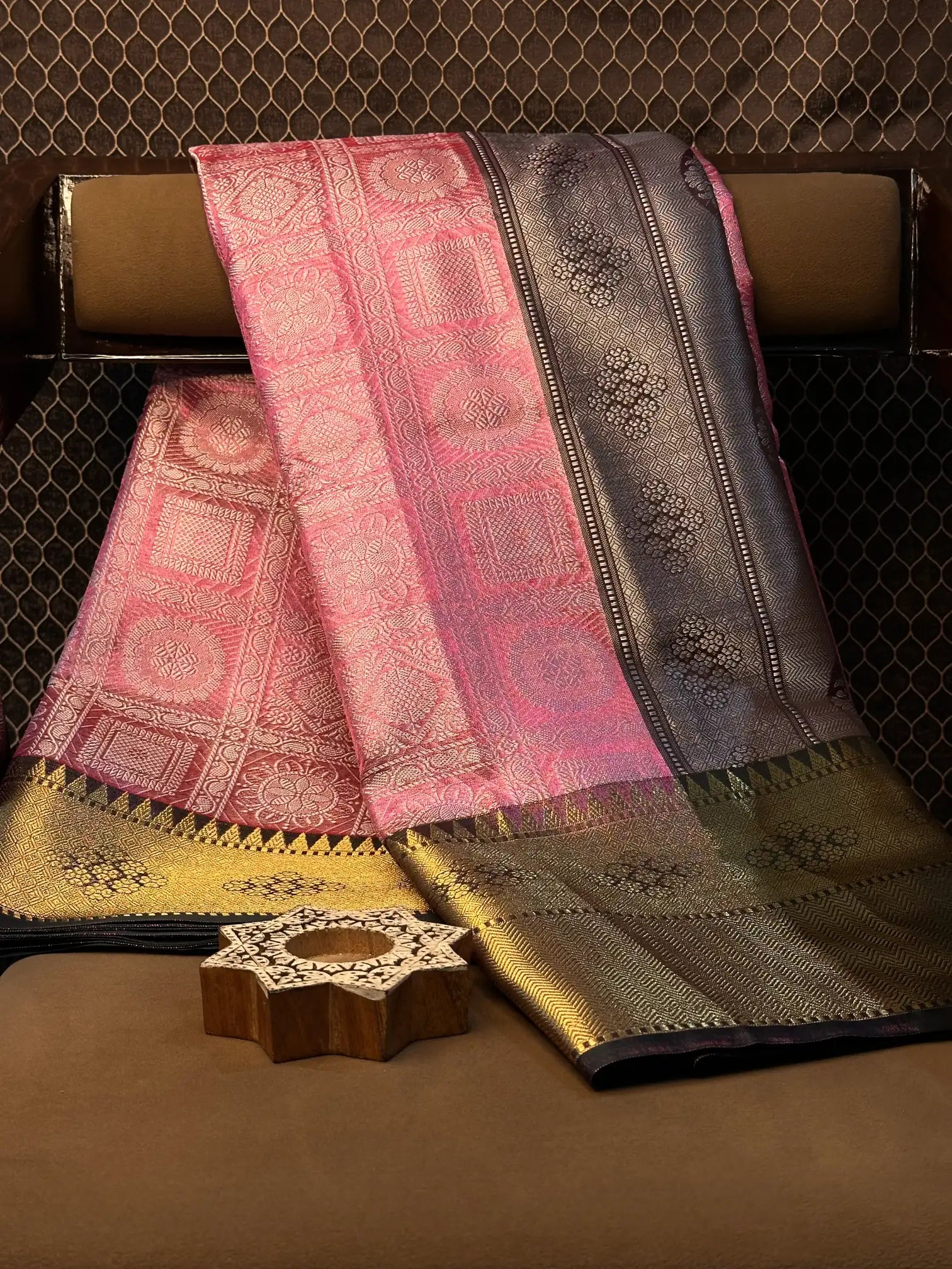 Contemporary weave Softsilk heritage Banarasi saree