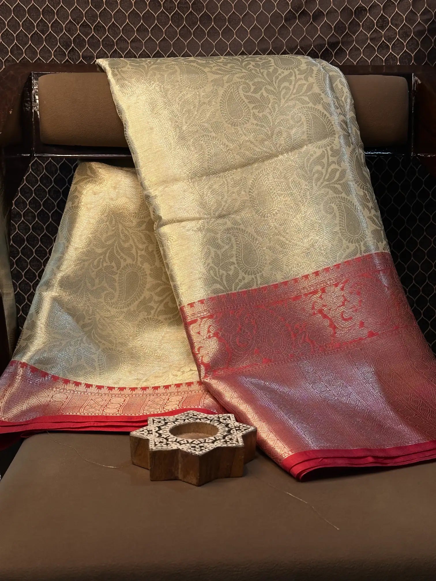 Contemporary weave Softsilk heritage Banarasi saree