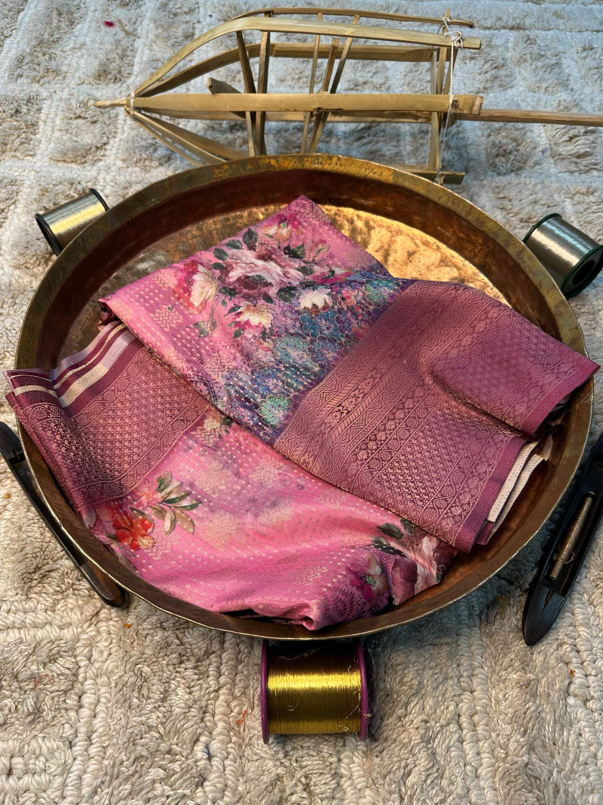 Eccentric zari weave Softsilk Banarasi Saree