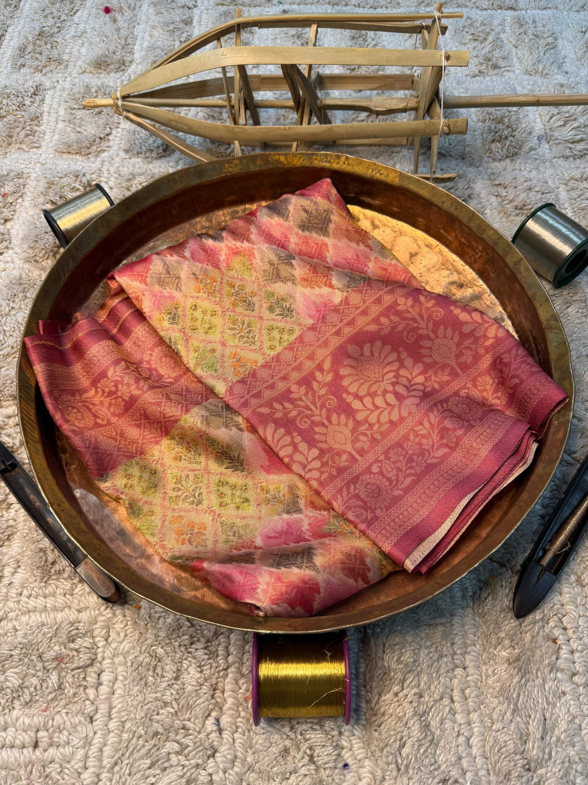 Eccentric zari weave Softsilk Banarasi Saree