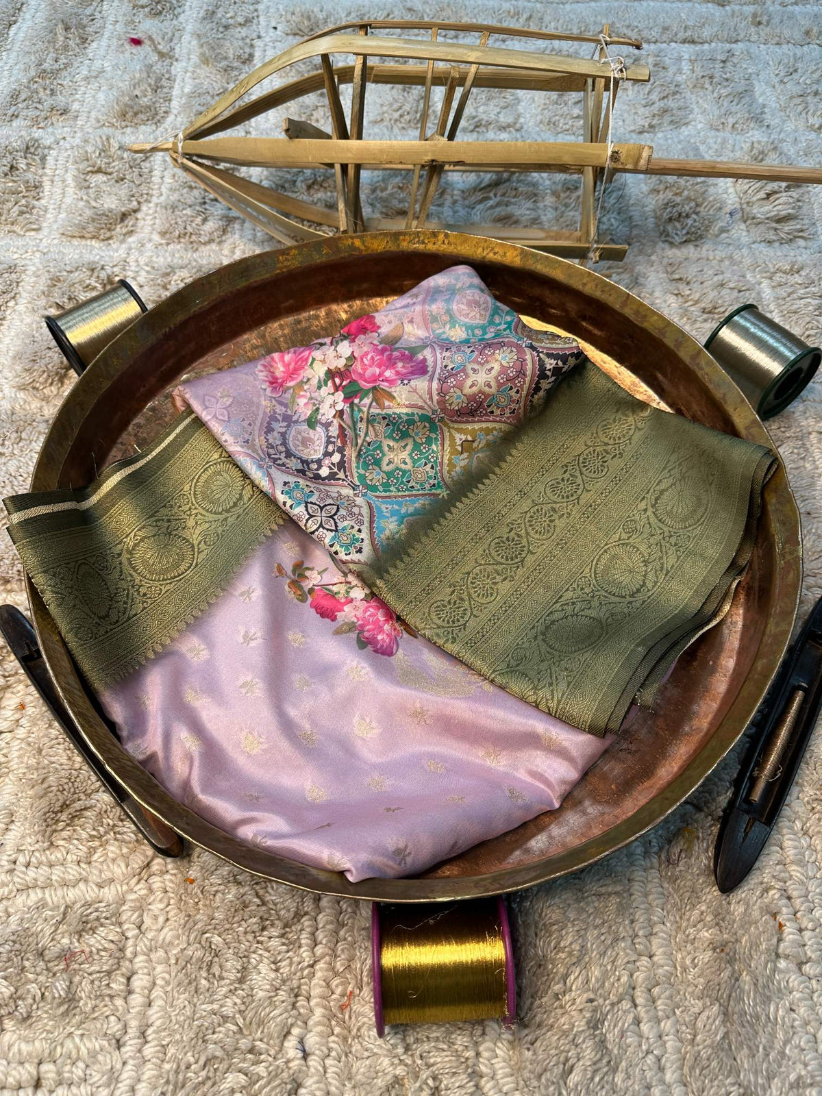 Soft Cotton Silk Rtique Zari Banarasi Saree