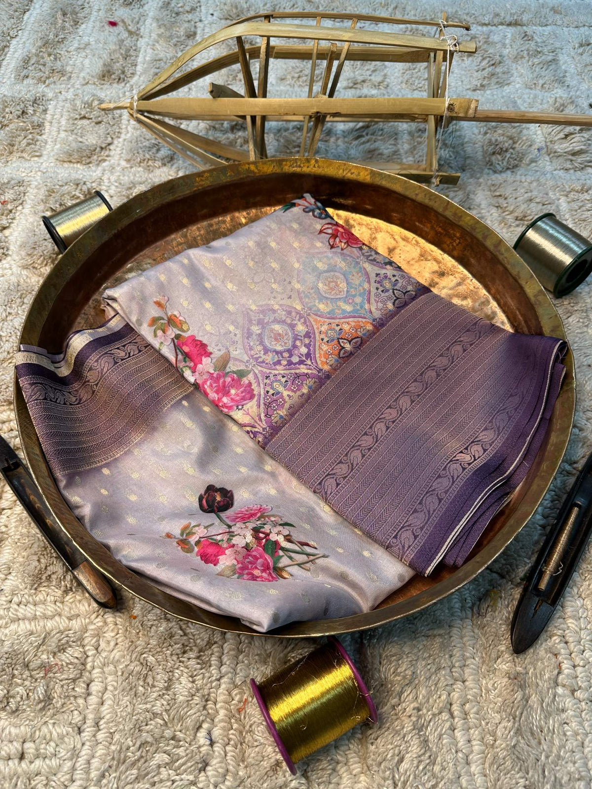 Eccentric zari weave Softsilk Banarasi Saree