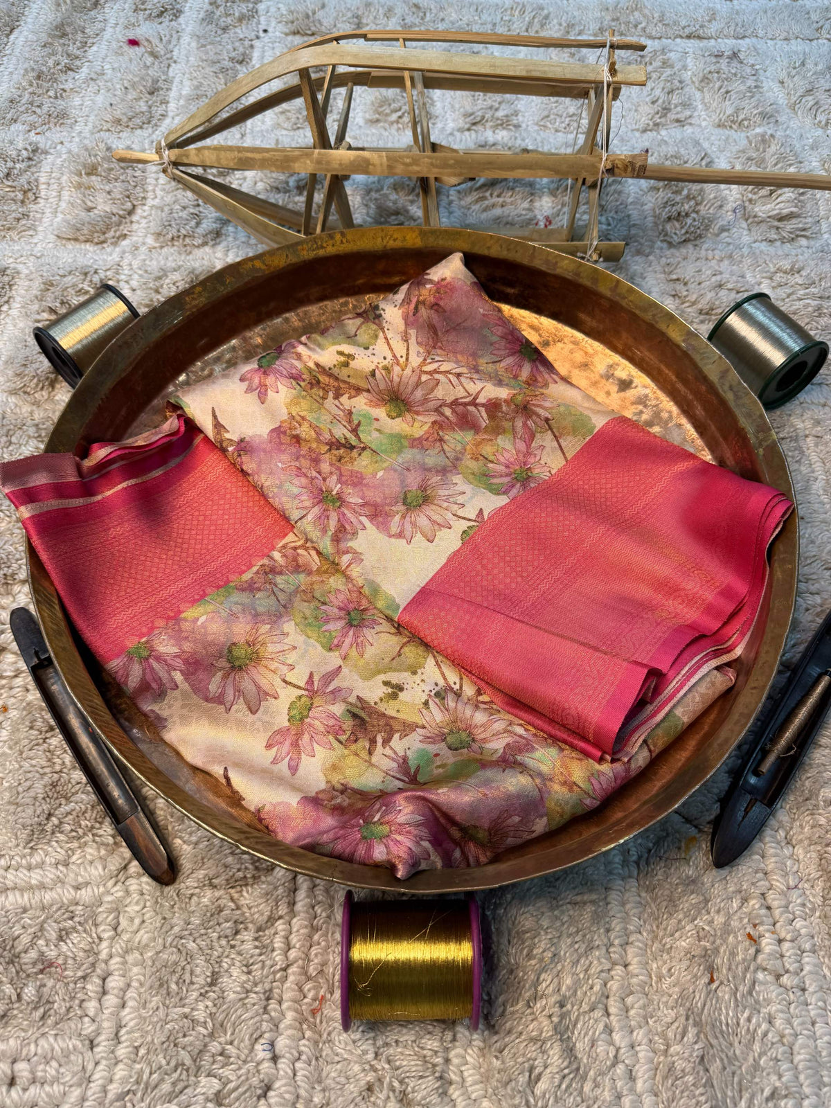 Soft Cotton Silk Rtique Zari Banarasi Saree