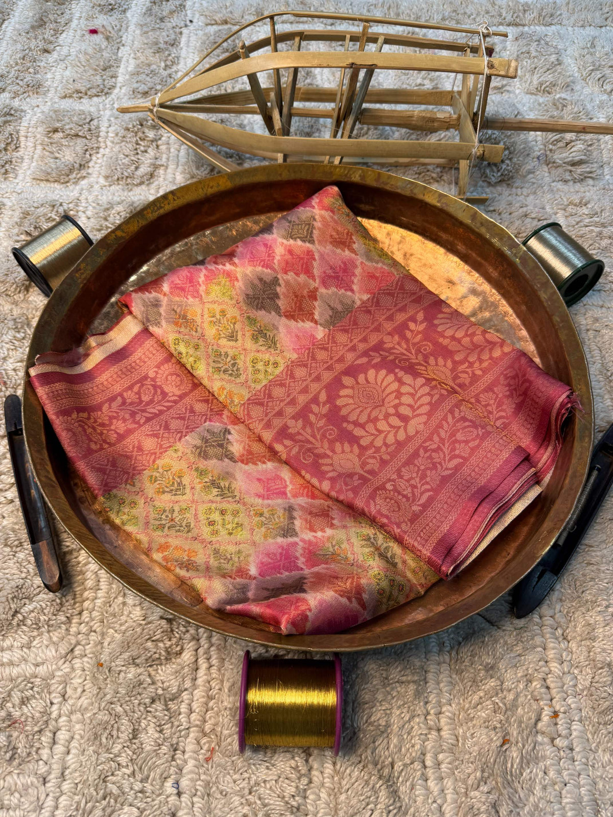 Eccentric zari weave Softsilk Banarasi Saree