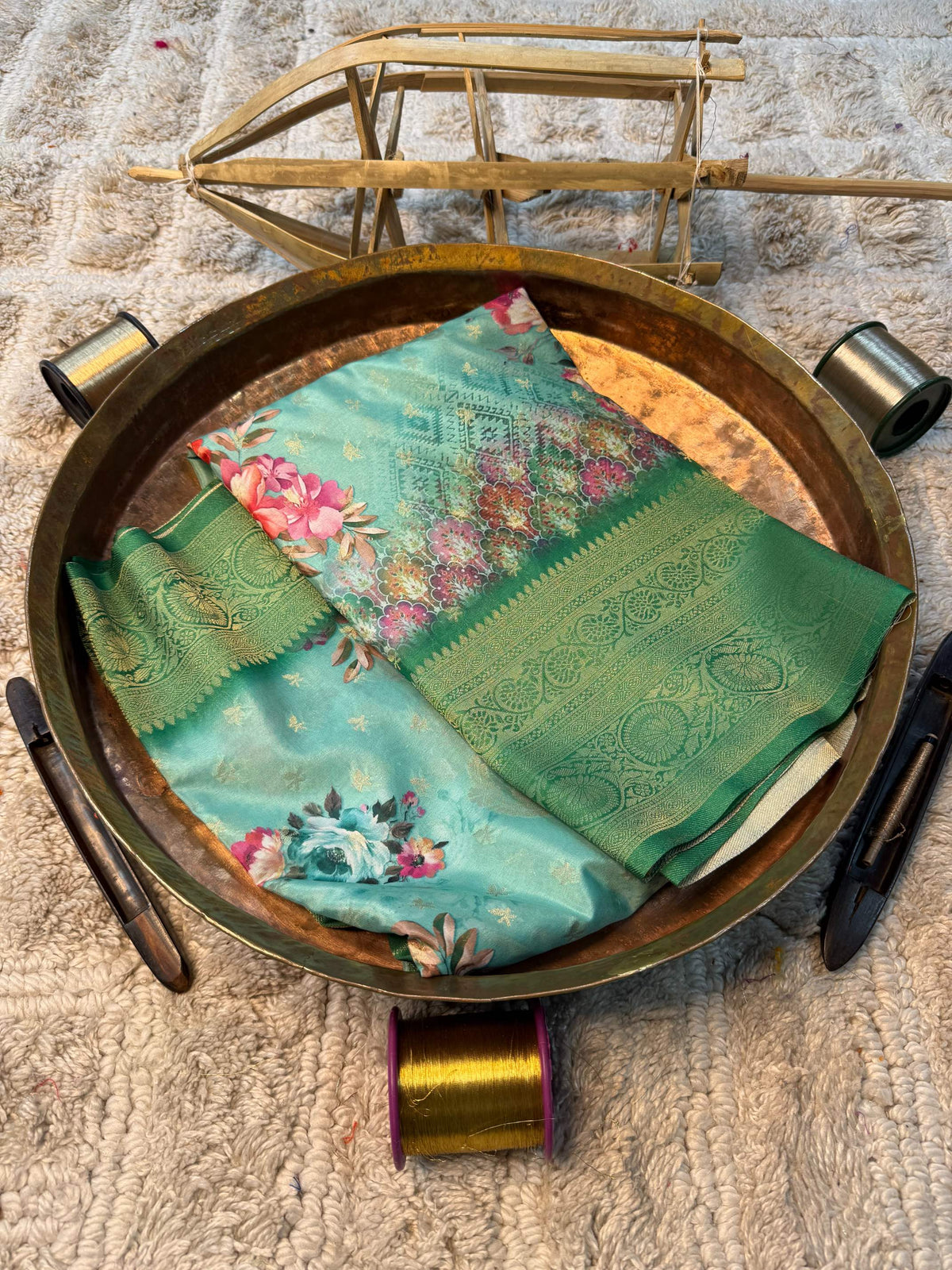 Soft Cotton Silk Rtique Zari Banarasi Saree