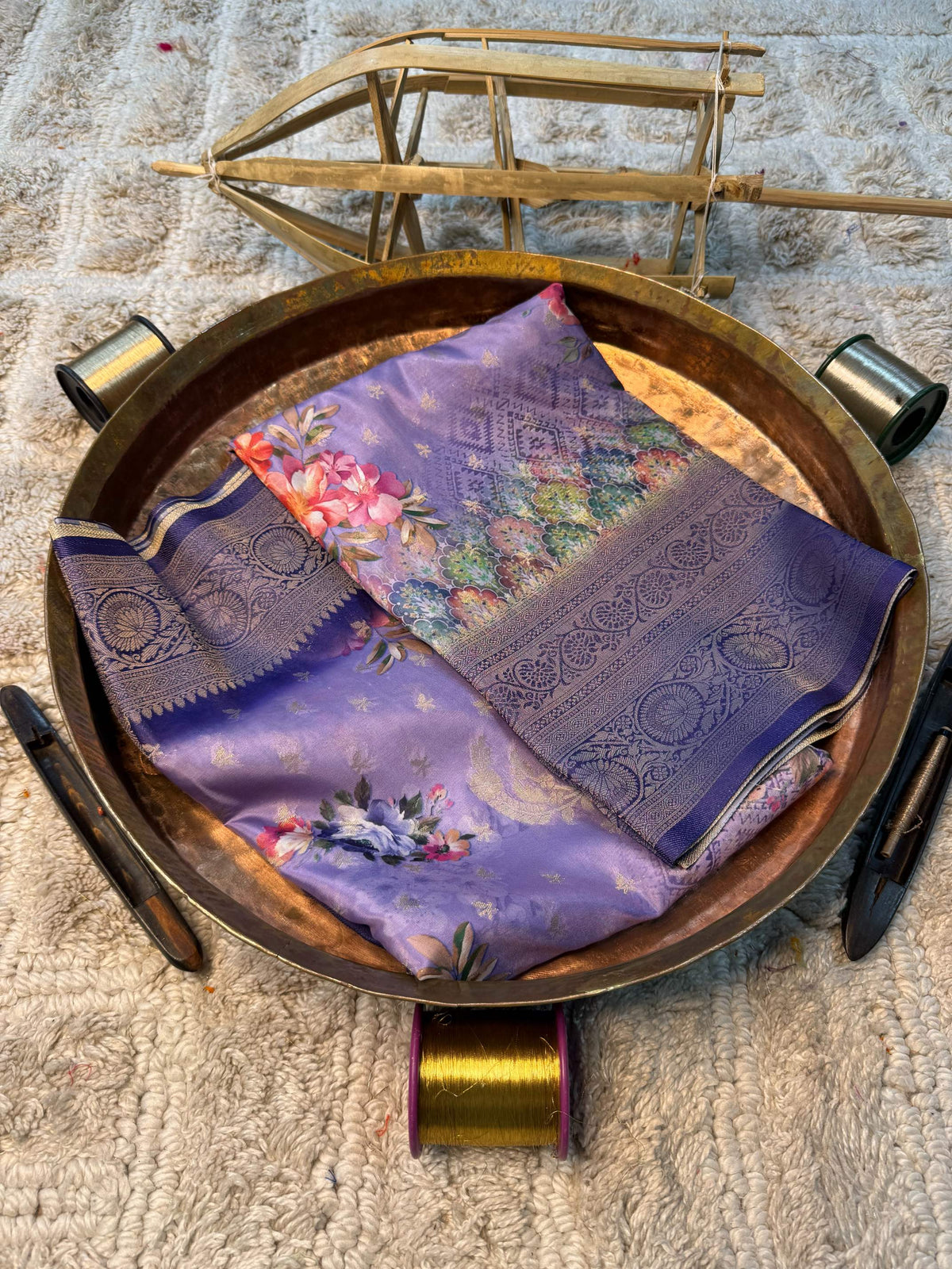 Eccentric zari weave Softsilk Banarasi Saree