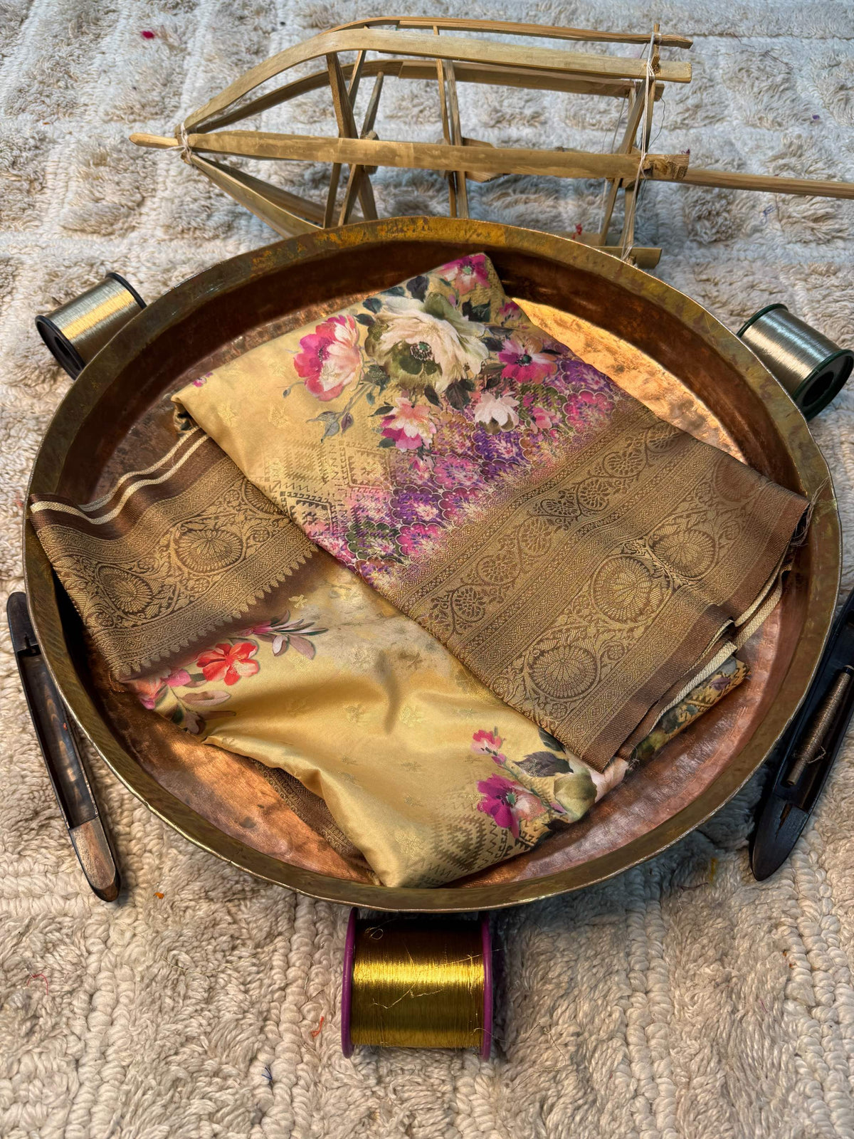 Eccentric zari weave Softsilk Banarasi Saree