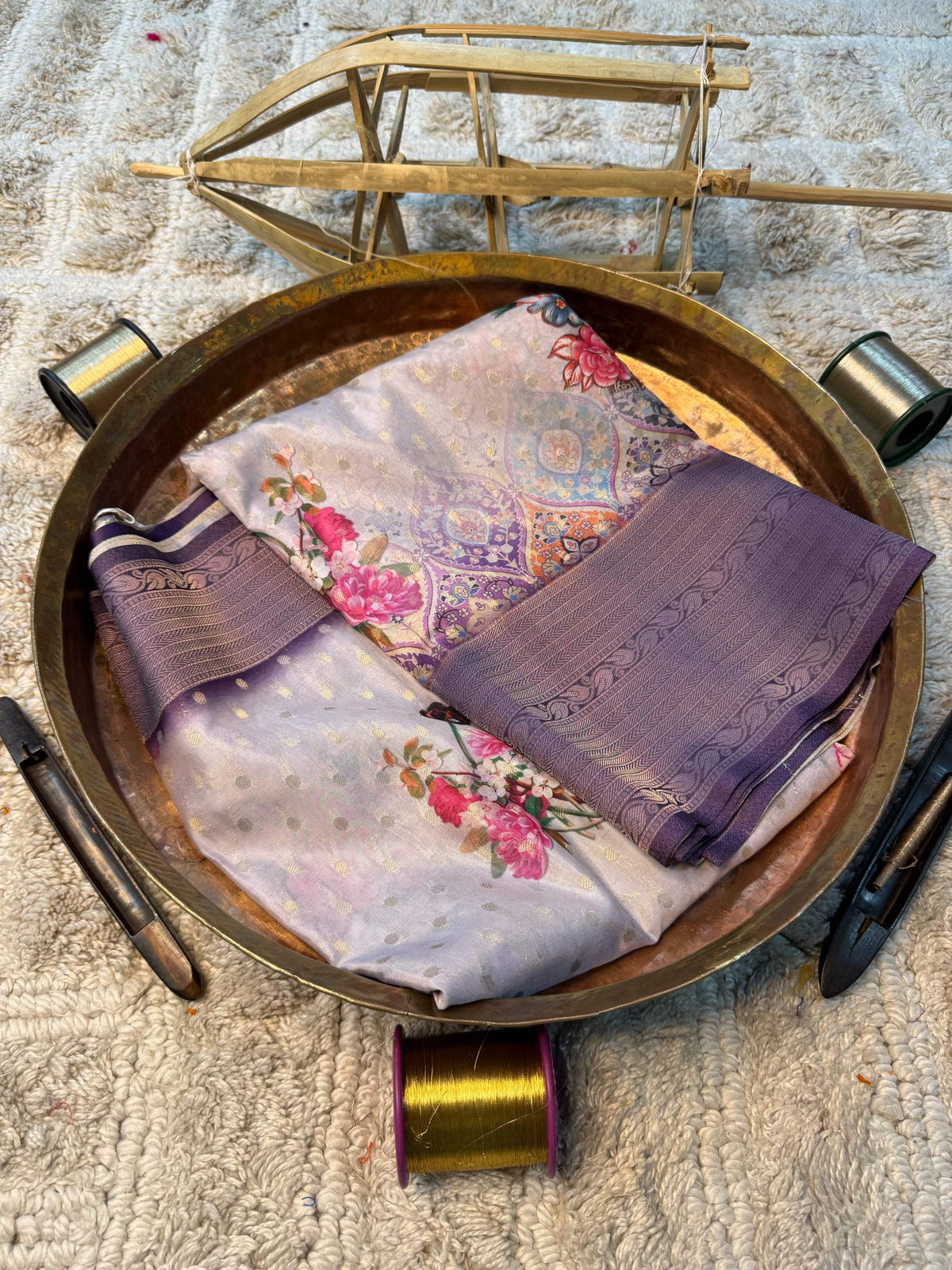 Eccentric zari weave Softsilk Banarasi Saree