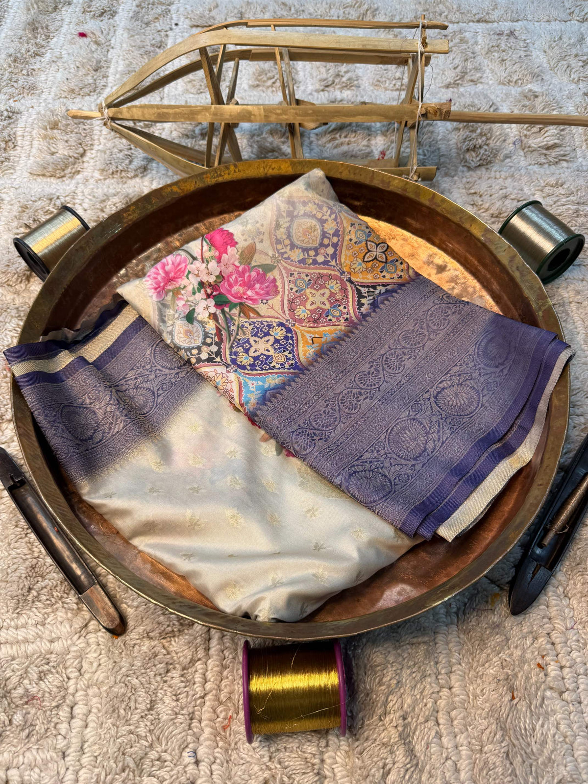 Eccentric zari weave Softsilk Banarasi Saree