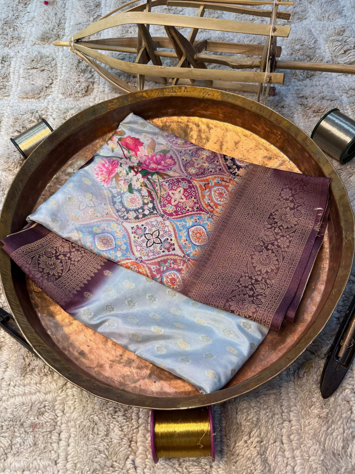 Eccentric zari weave Softsilk Banarasi Saree
