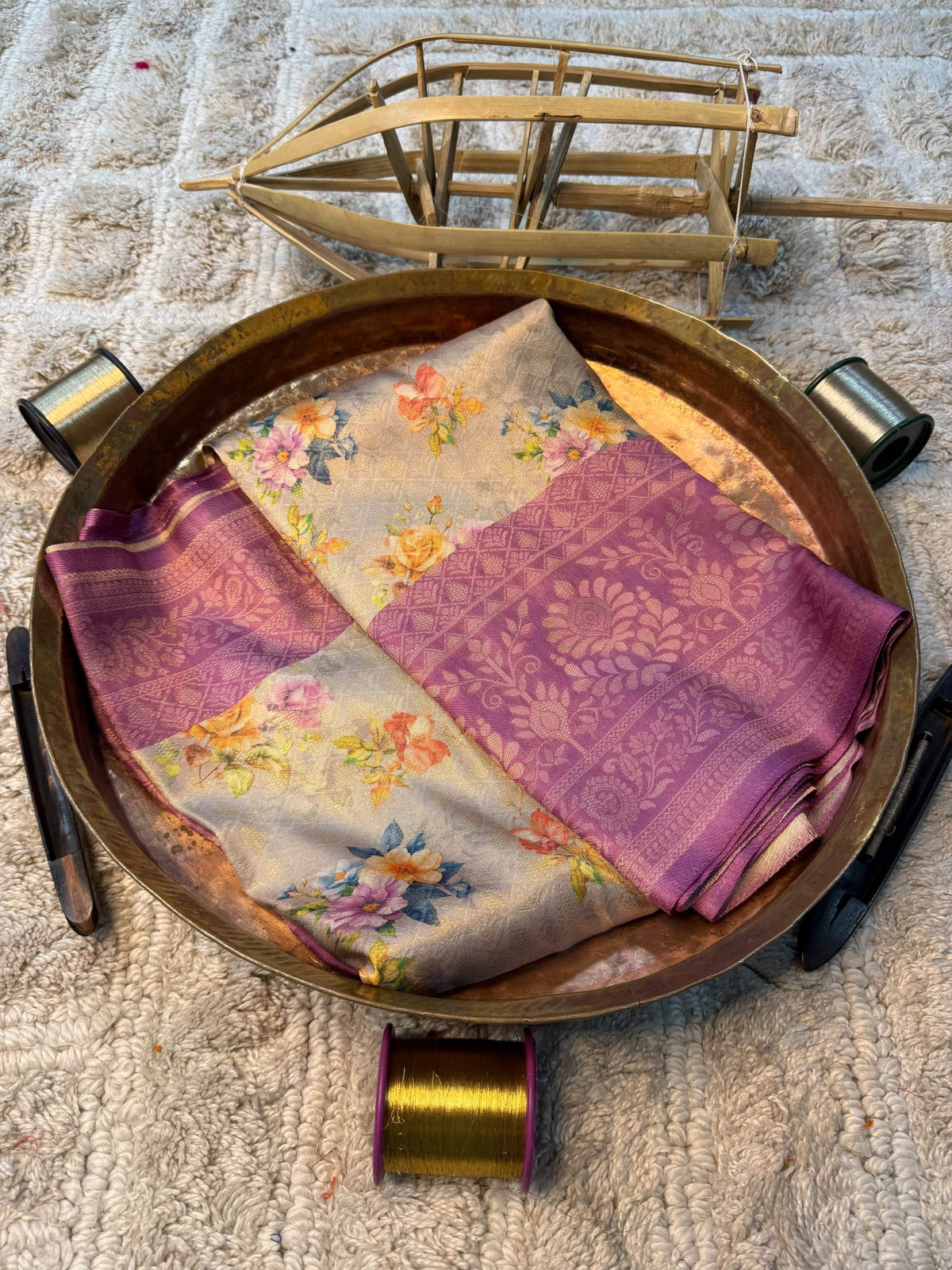 Soft Cotton Silk Rtique Zari Banarasi Saree
