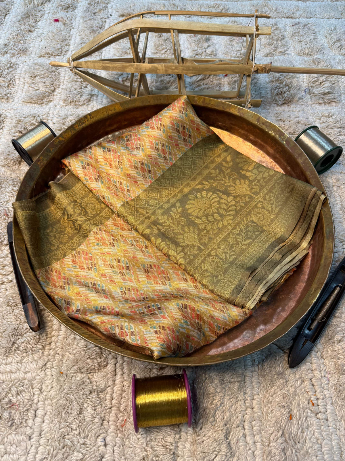 Soft Cotton Silk Rtique Zari Banarasi Saree