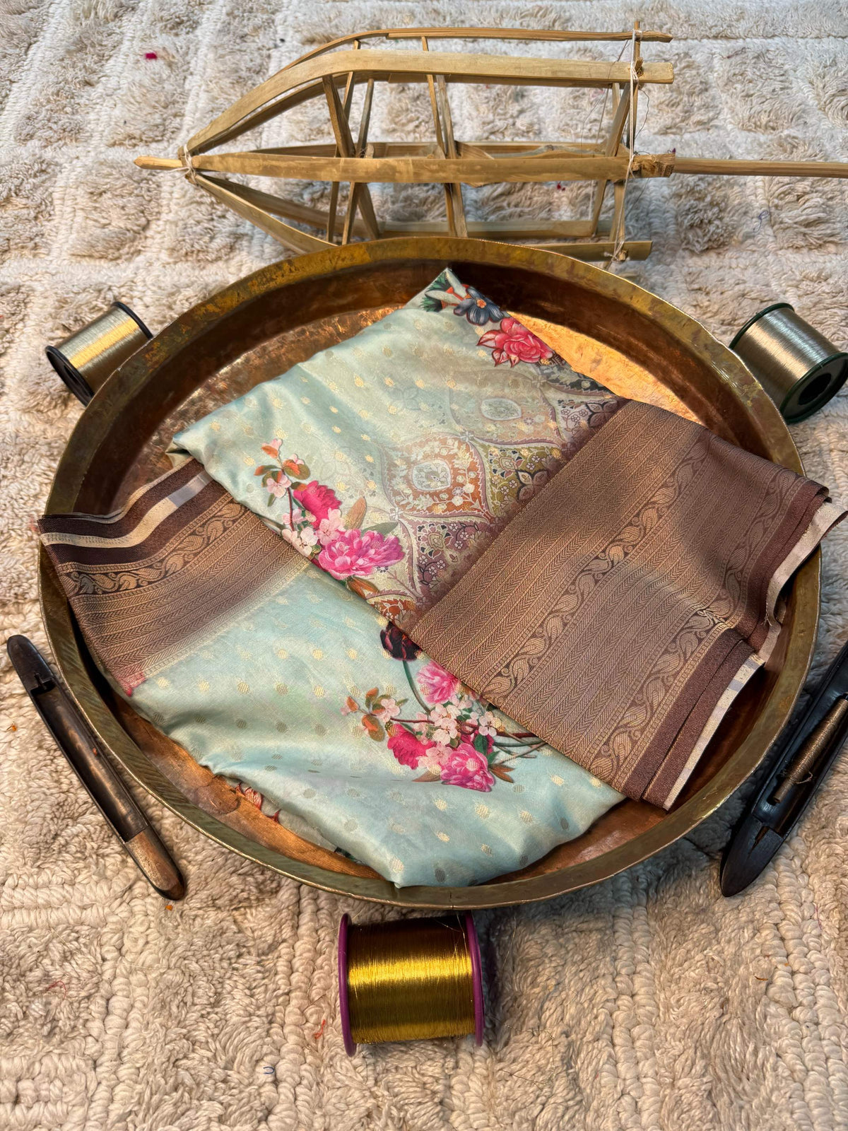 Soft Cotton Silk Rtique Zari Banarasi Saree