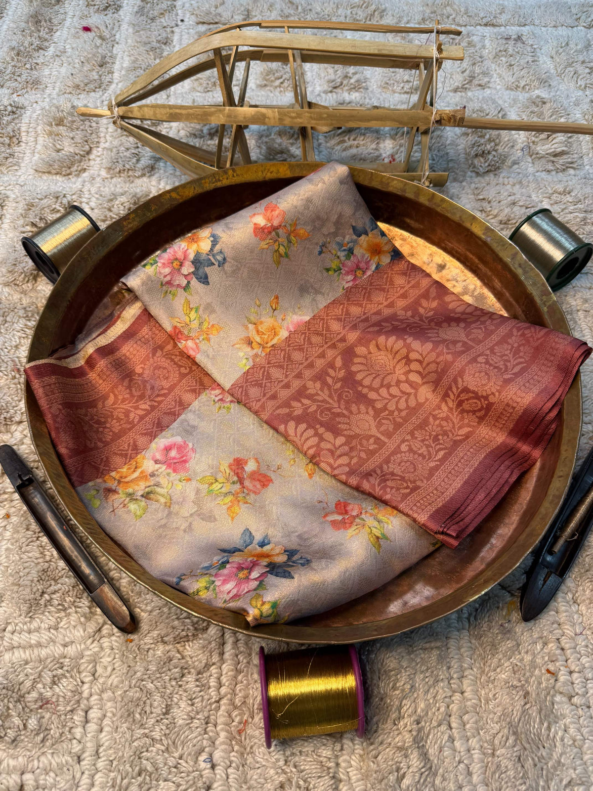 Soft Cotton Silk Rtique Zari Banarasi Saree