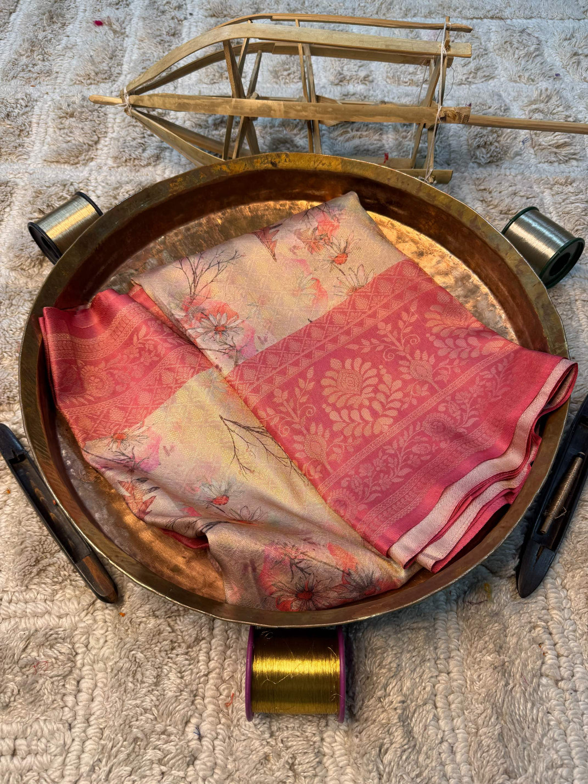 Soft Cotton Silk Rtique Zari Banarasi Saree