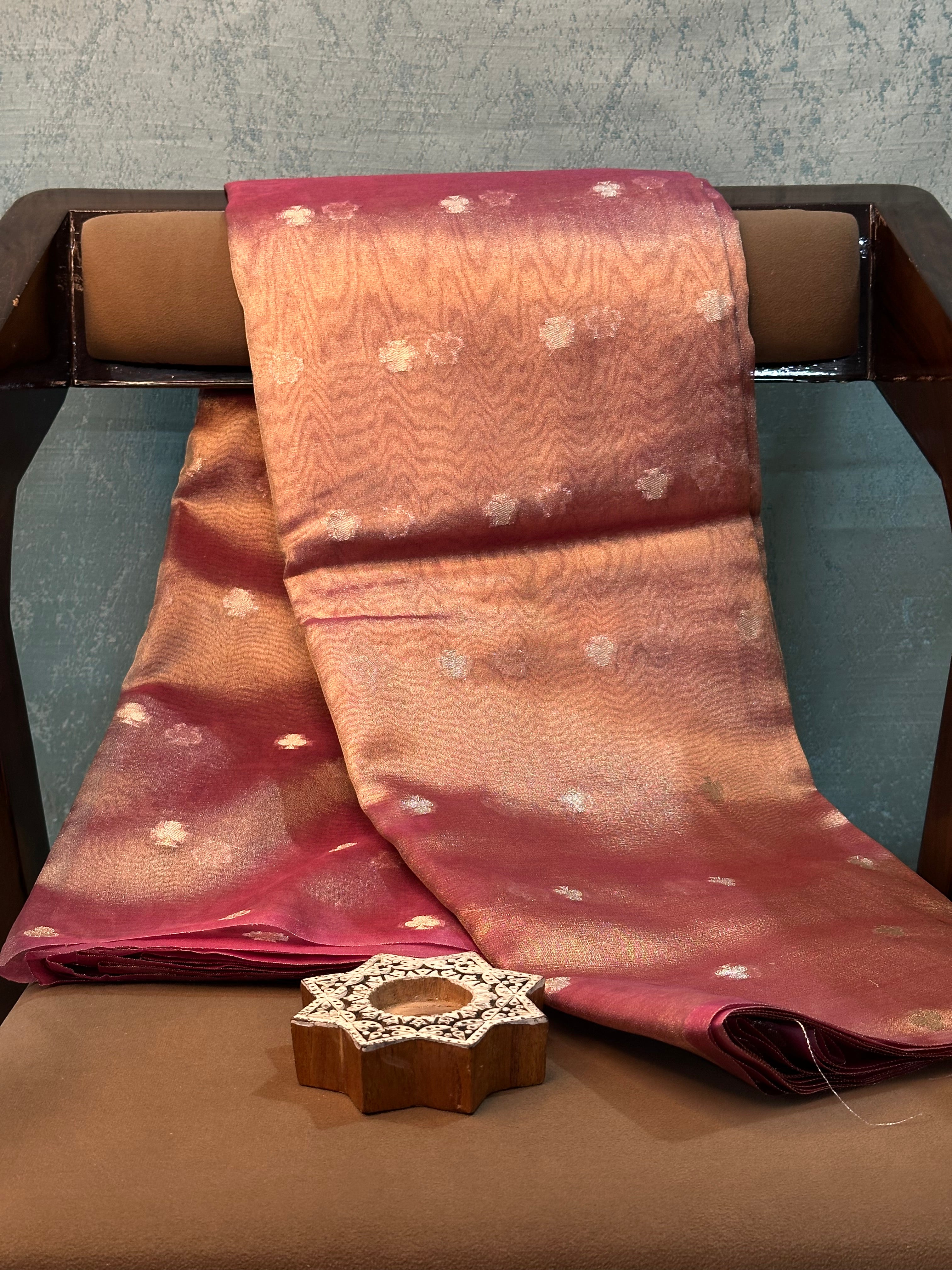 Contemporary Weave Kora Tissue Silk Banarasi Saree
